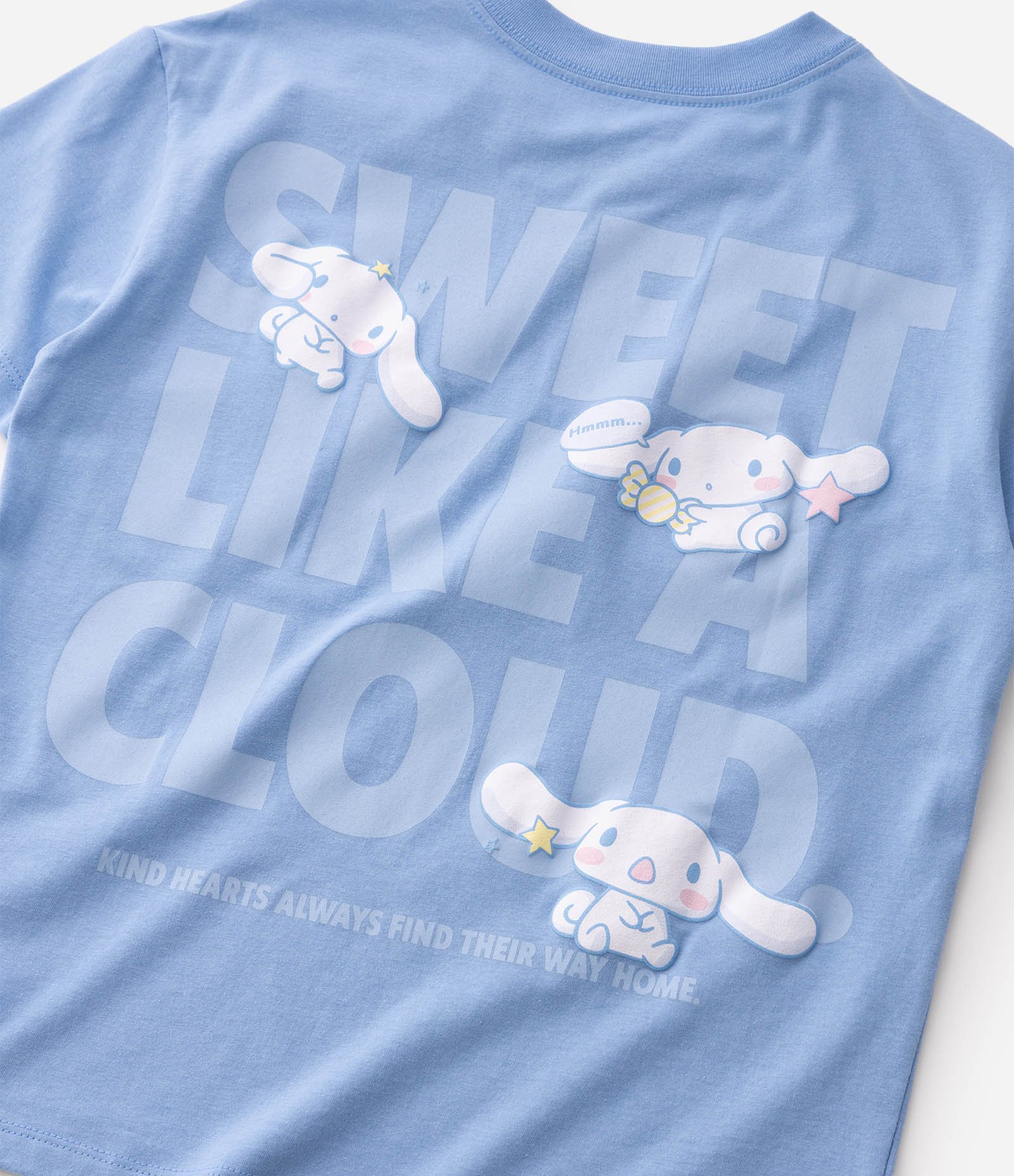 Camiseta Infantil Em Algodão Cinnamoroll Estampada Frente e Costas - Tam 5 a 16 Anos Azul 6