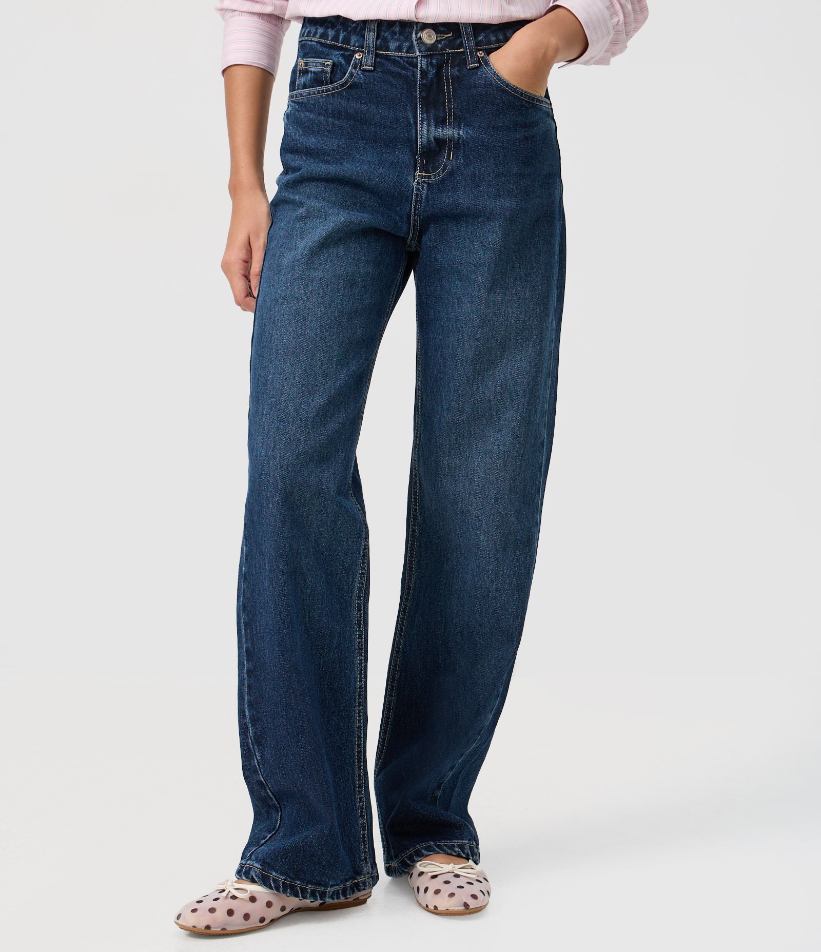 Calça Reta Comfort em Jeans Premium com Cintura Média Azul Escuro 3