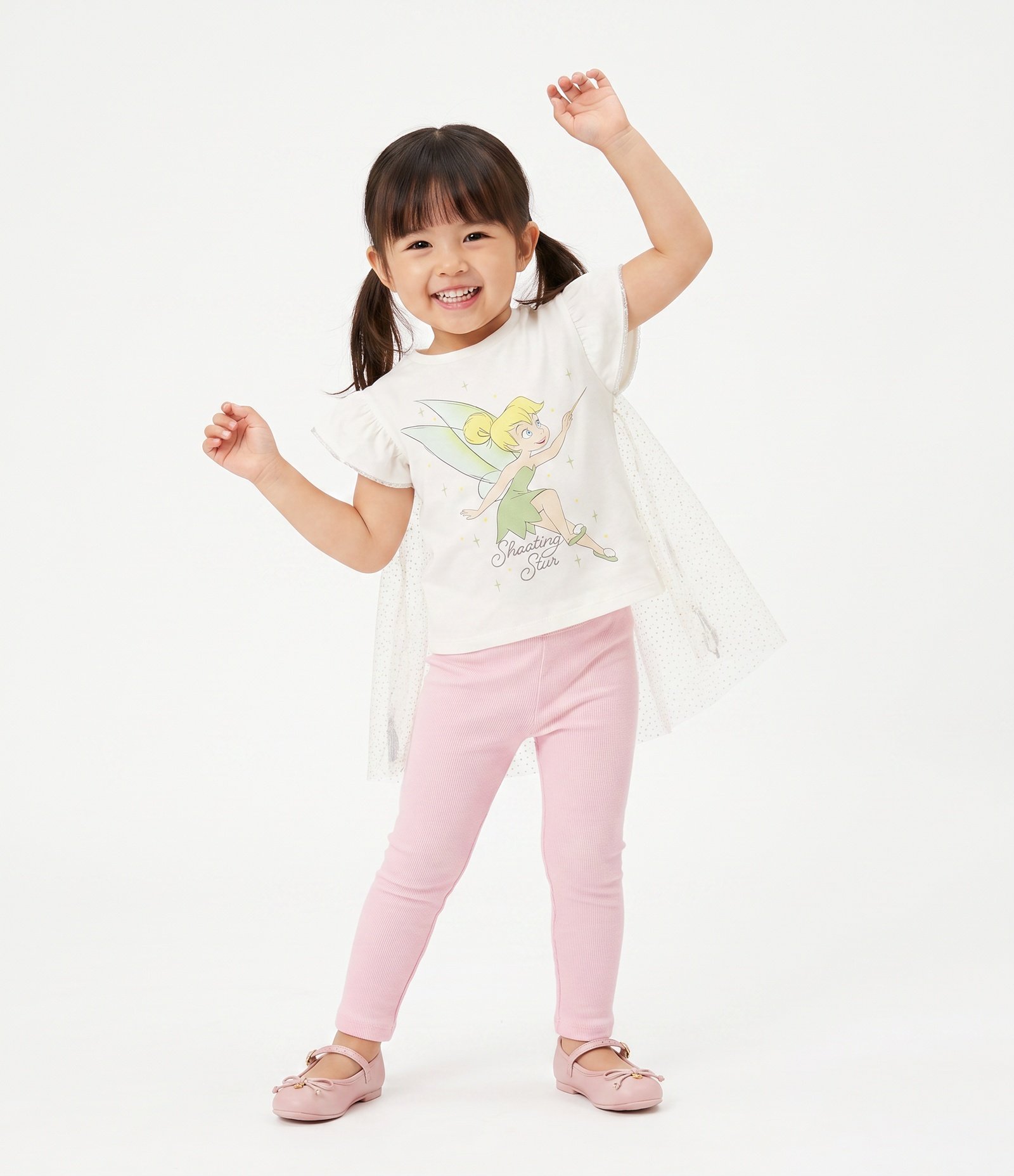 Camiseta Infantil com Estampa Sininho e Asas - 1 a 6 Anos Off White 1