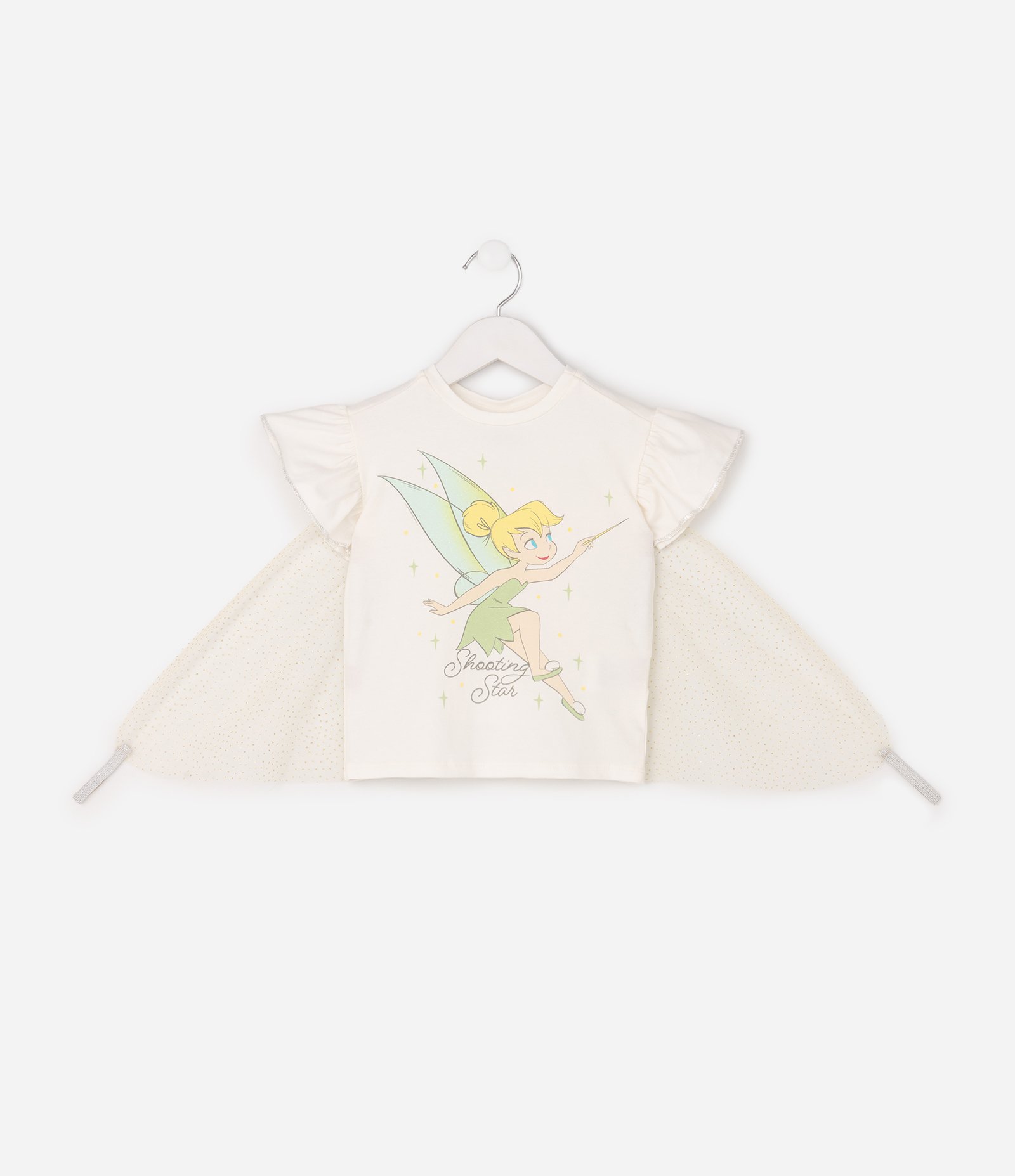 Camiseta Infantil com Estampa Sininho e Asas - 1 a 6 Anos Off White 2