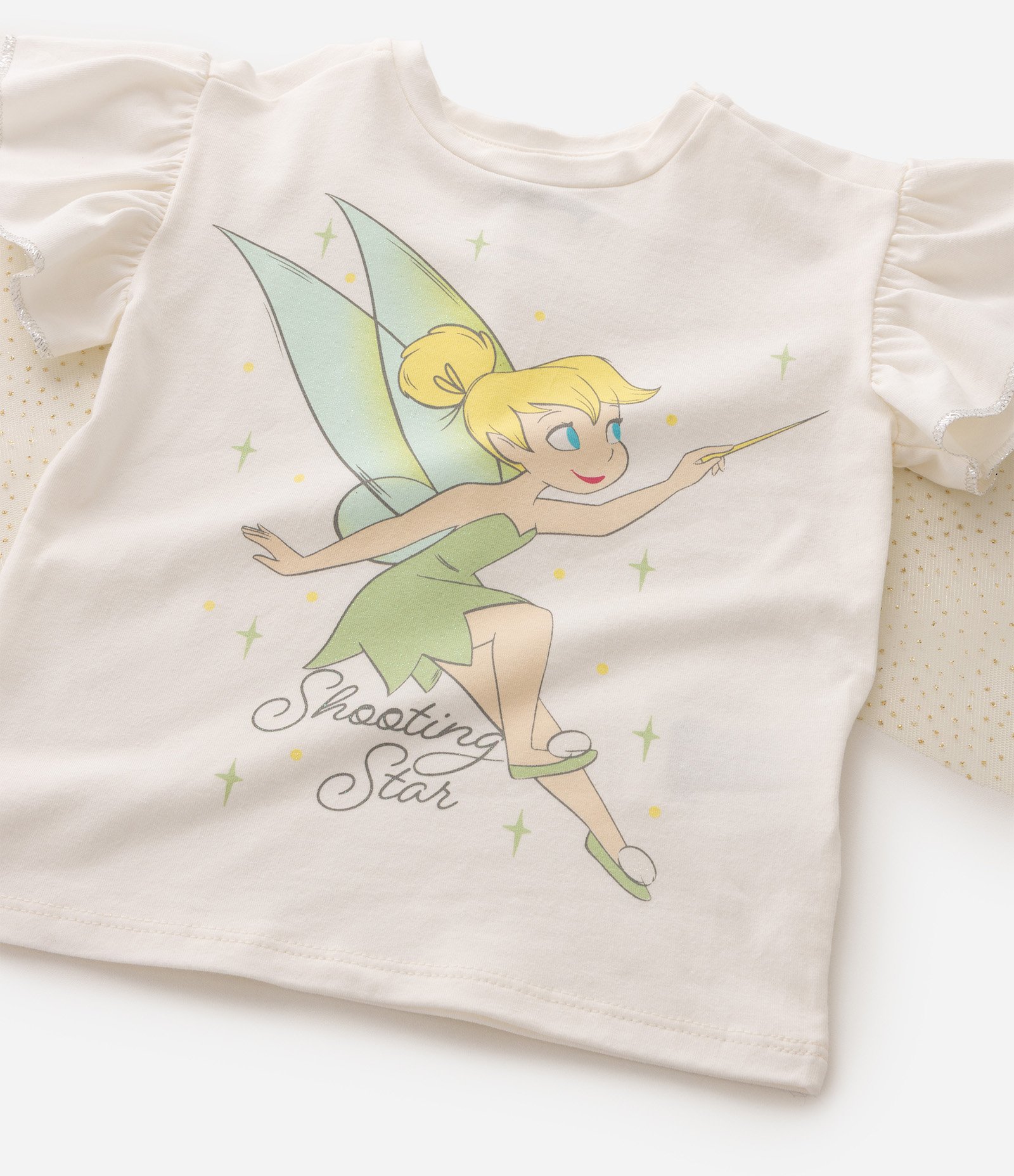 Camiseta Infantil com Estampa Sininho e Asas - 1 a 6 Anos Off White 5