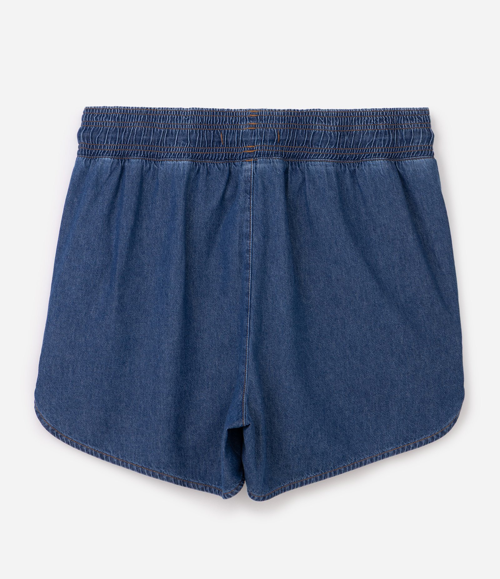 Short Jeans com Cadarço e Bolsos Aplicados Curve & Plus Size Azul 6