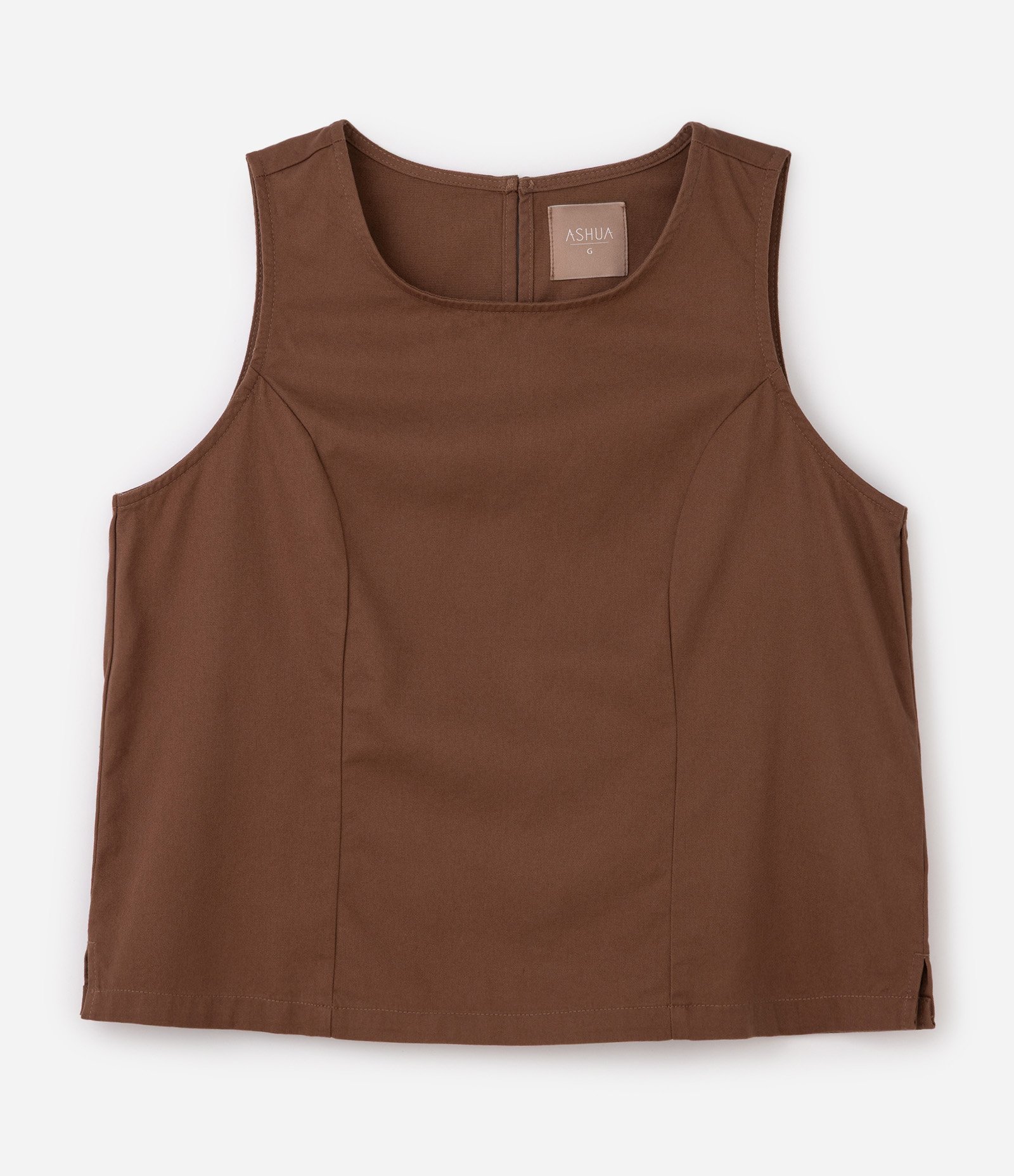 Blusa em Sarja com Alça Larga Curve & Plus Size Marrom 5