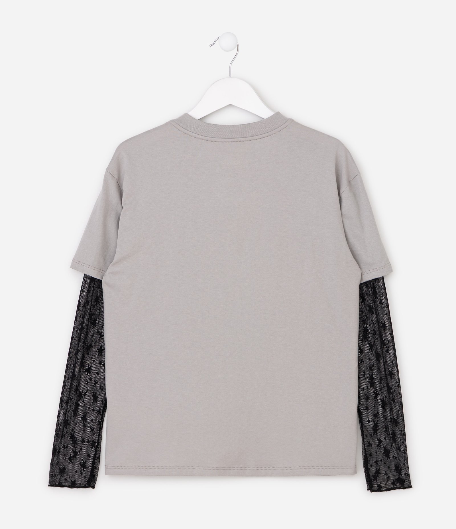 Blusa Infantil K Pop Demon Hunters Huntrix Tam 5 a 14 Anos Cinza 4