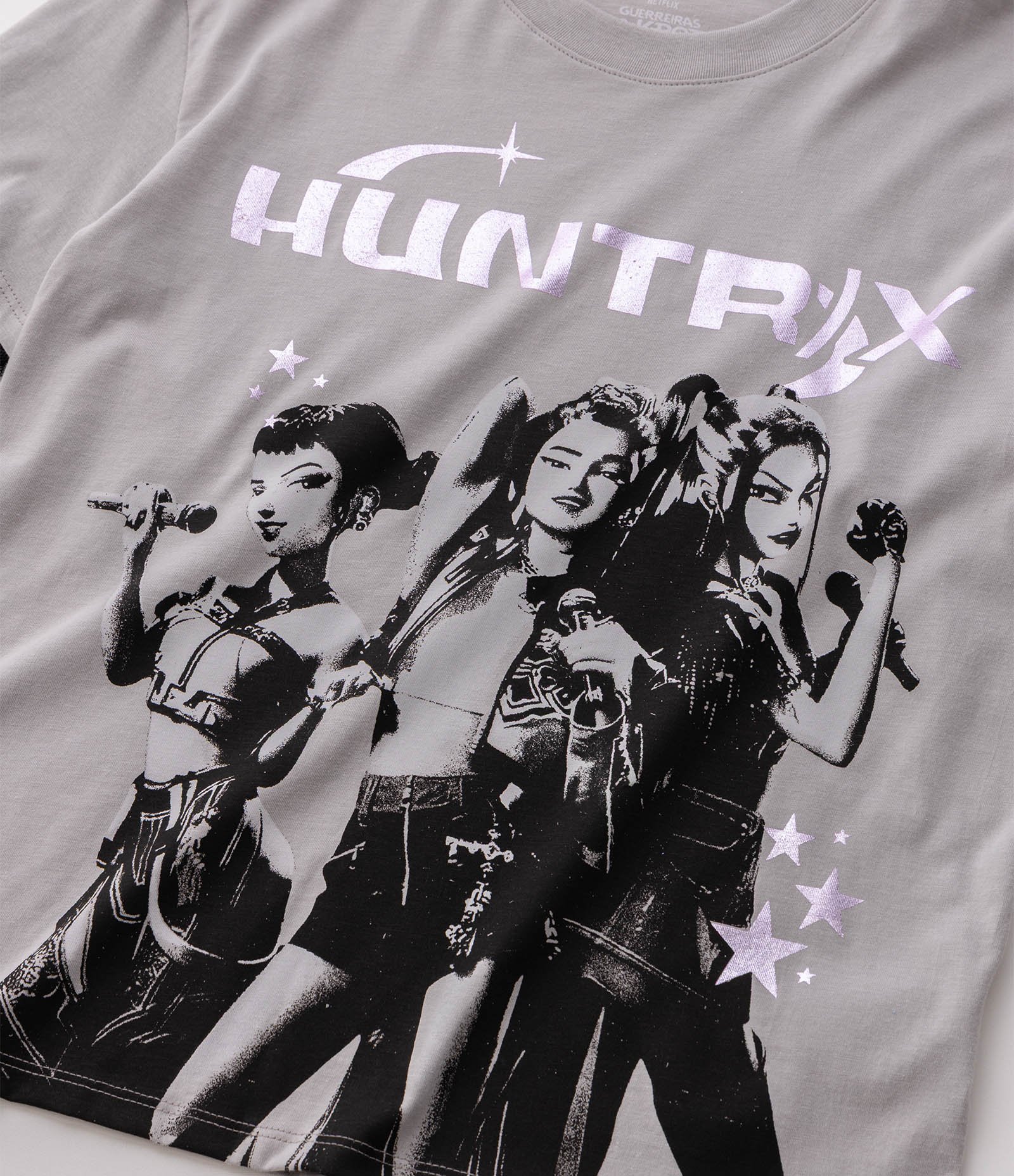 Blusa Infantil K Pop Demon Hunters Huntrix Tam 5 a 14 Anos Cinza 7
