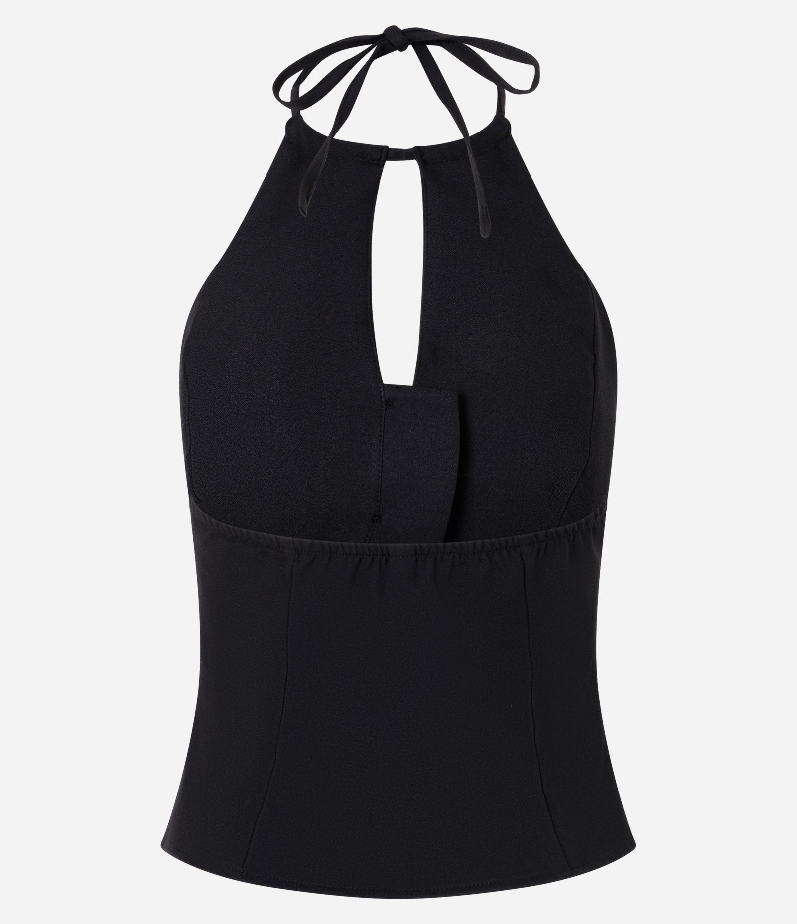Blusa Frente Única em Crepe com Fechamento Oriental Preto 6