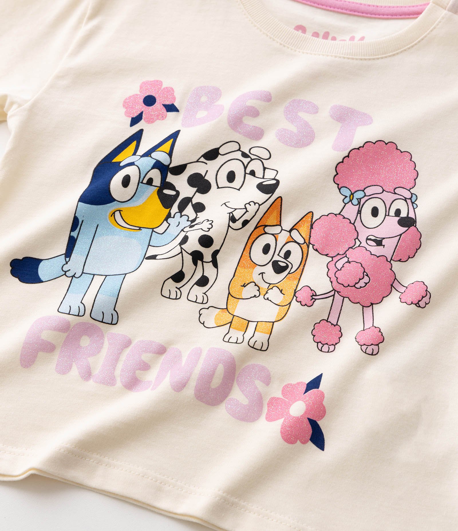 Conjunto Infantil Em Cotton com Estampa Bluey - Tam 1 a 6 Anos Amarelo 6