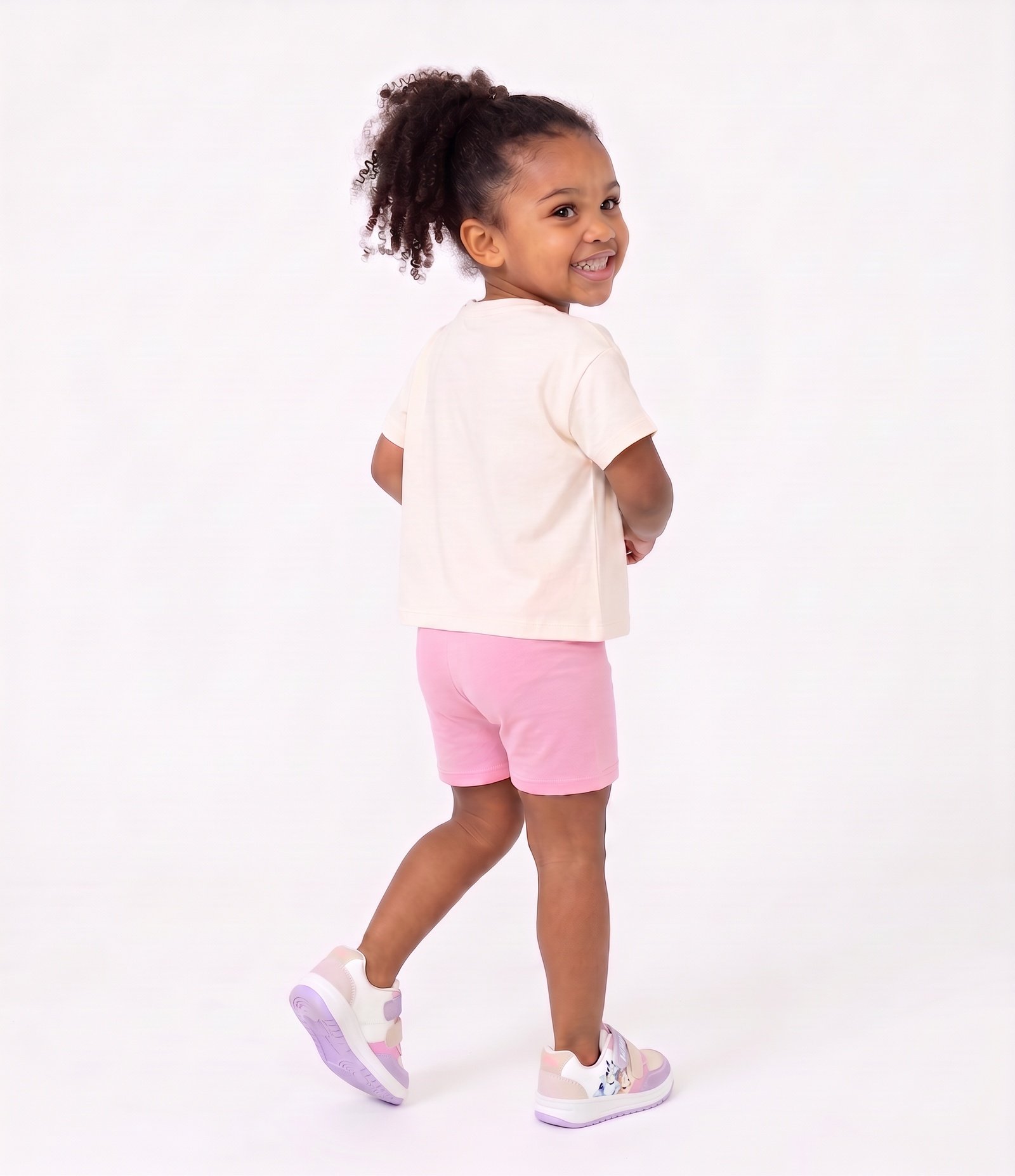 Conjunto Infantil Em Cotton com Estampa Bluey - Tam 1 a 6 Anos Amarelo 7