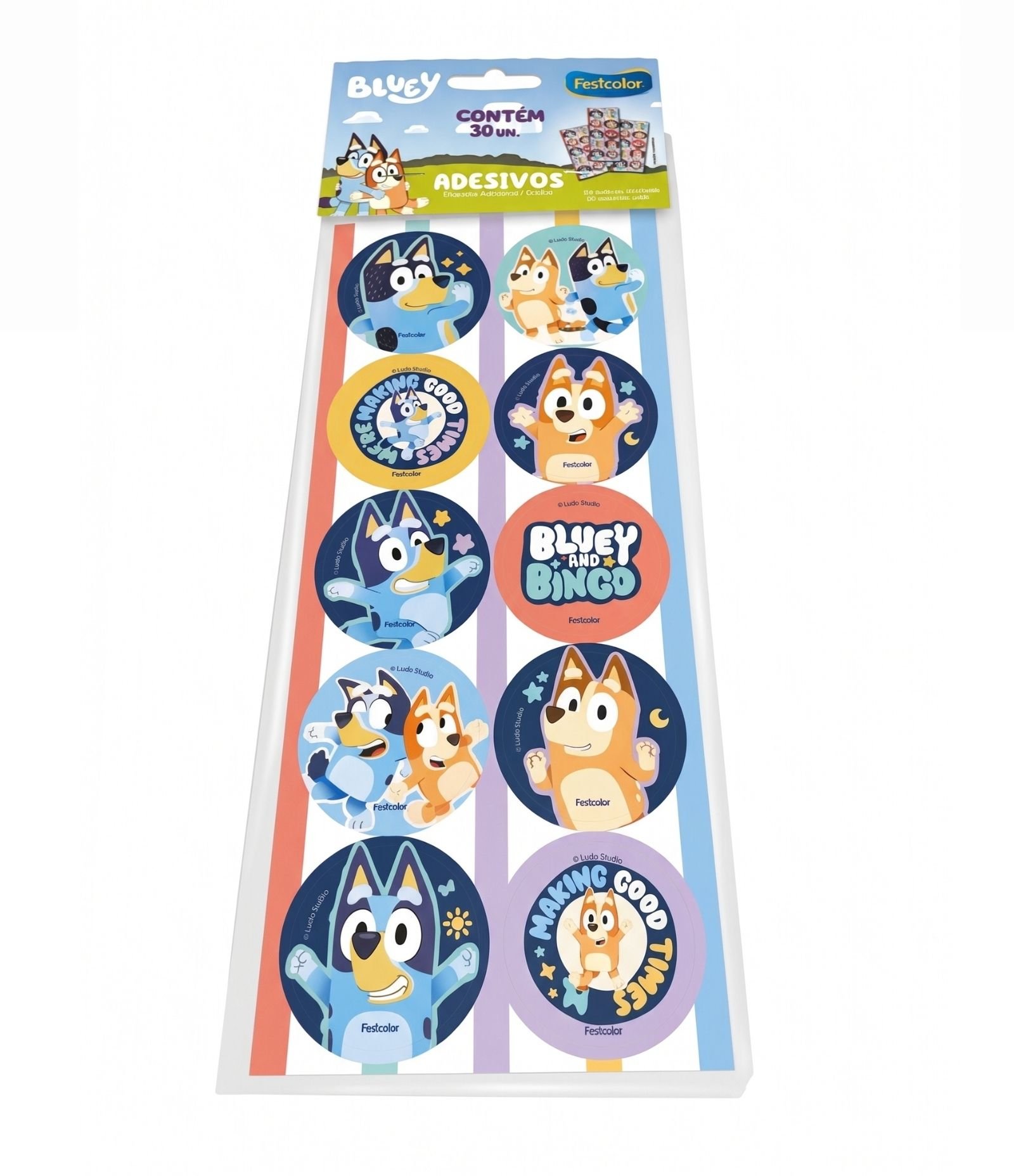 Conjunto Infantil Em Cotton com Estampa Bluey - Tam 1 a 6 Anos Amarelo 10