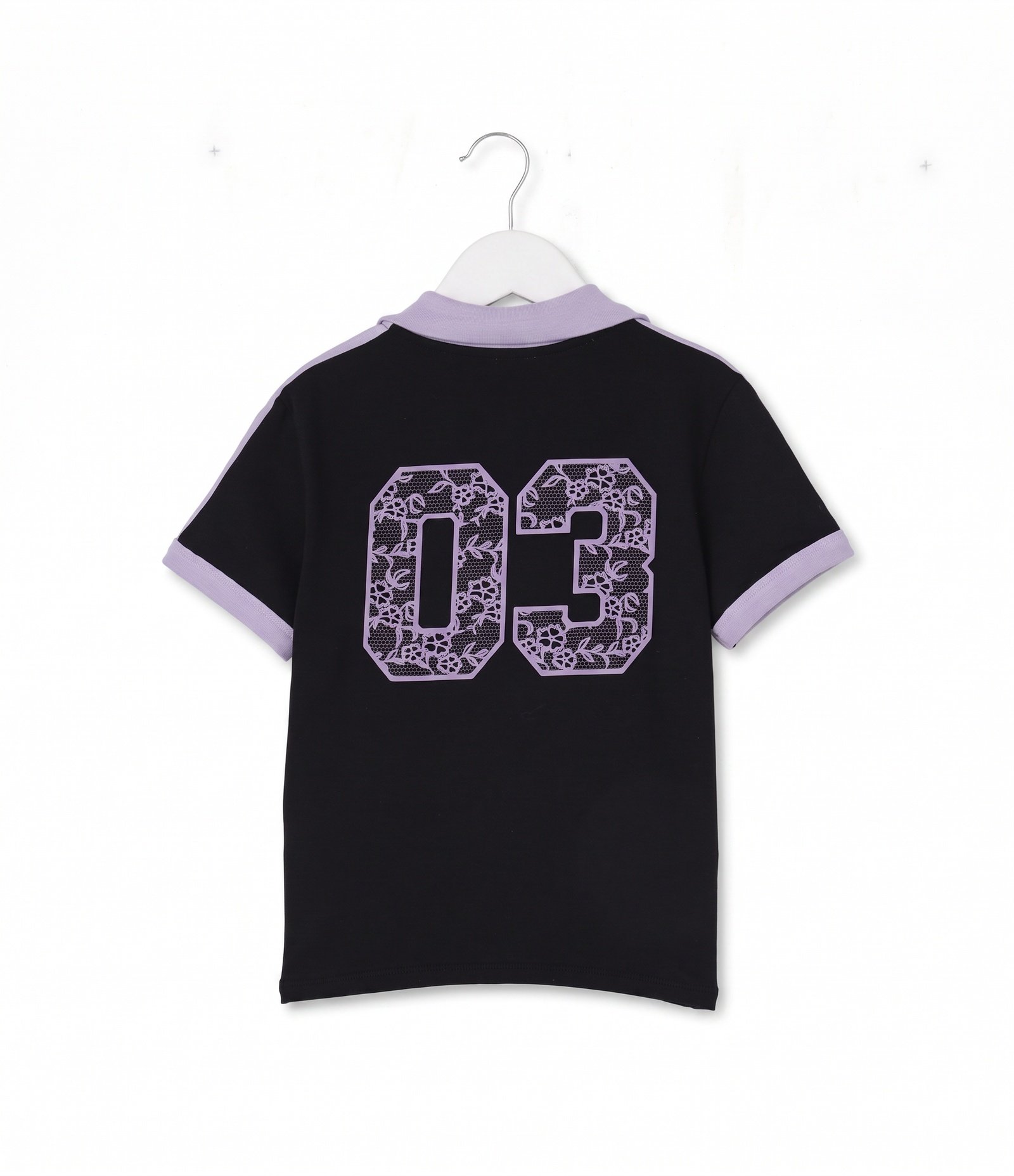 Camiseta Polo Infantil em Algodão K-Pop Demon Hunters - Tam 5 a 16 Anos Preto 5