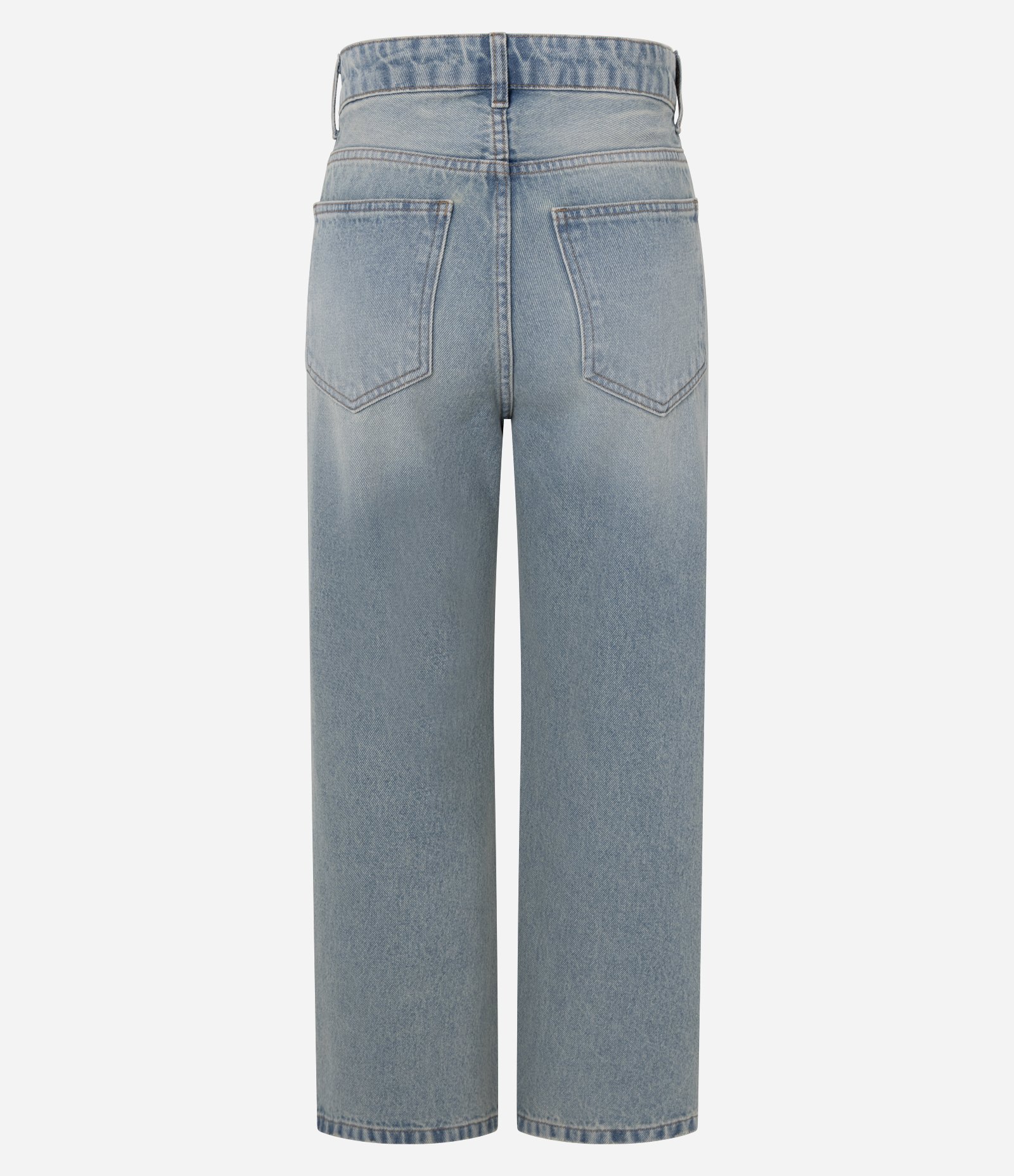 Calça Cropped Reta Jeans com Cintura Alta Azul 6