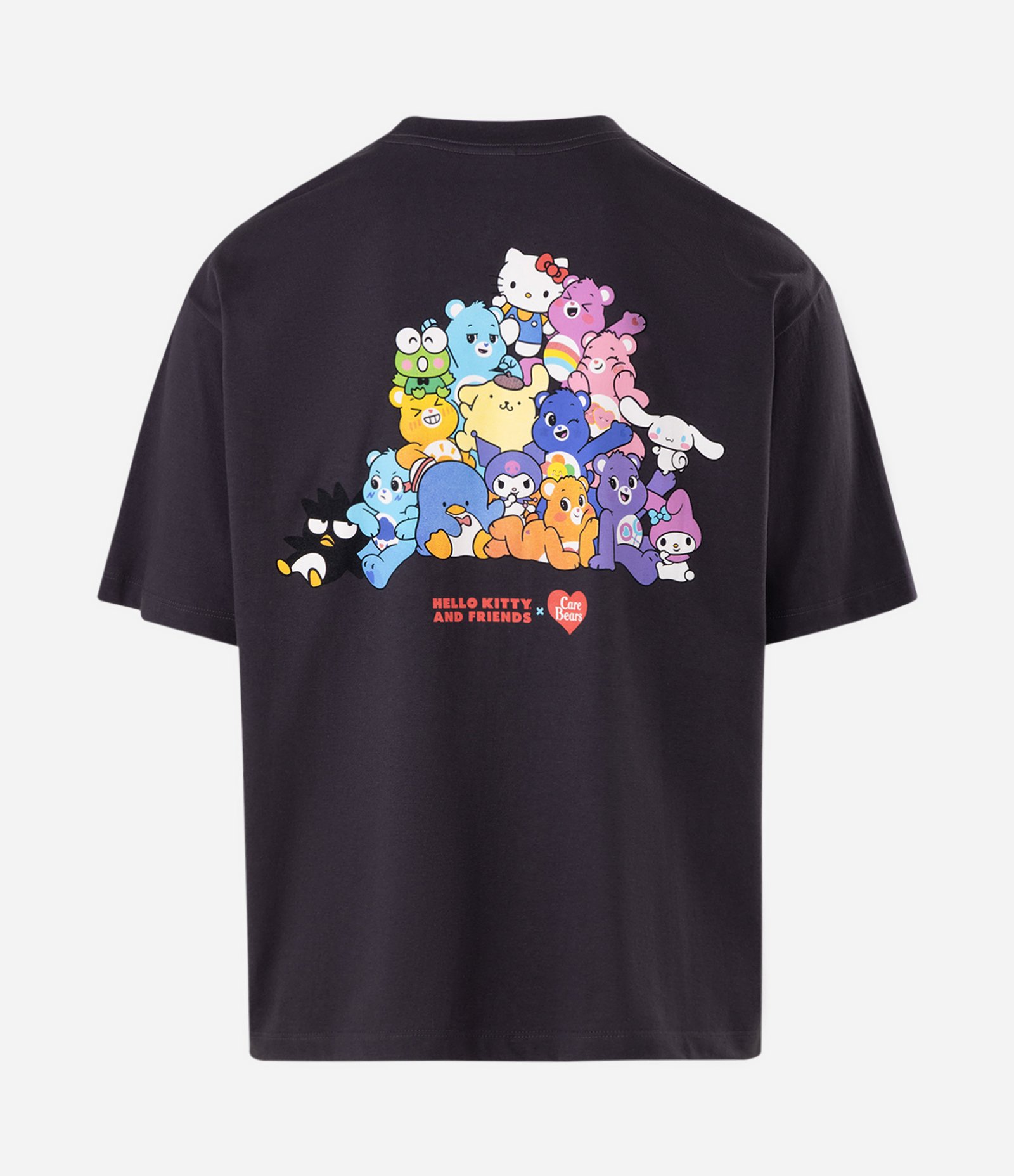 Camiseta Boxy em Algodão Collab Ursinhos Carinhosos e Hello Kitty Cinza 6