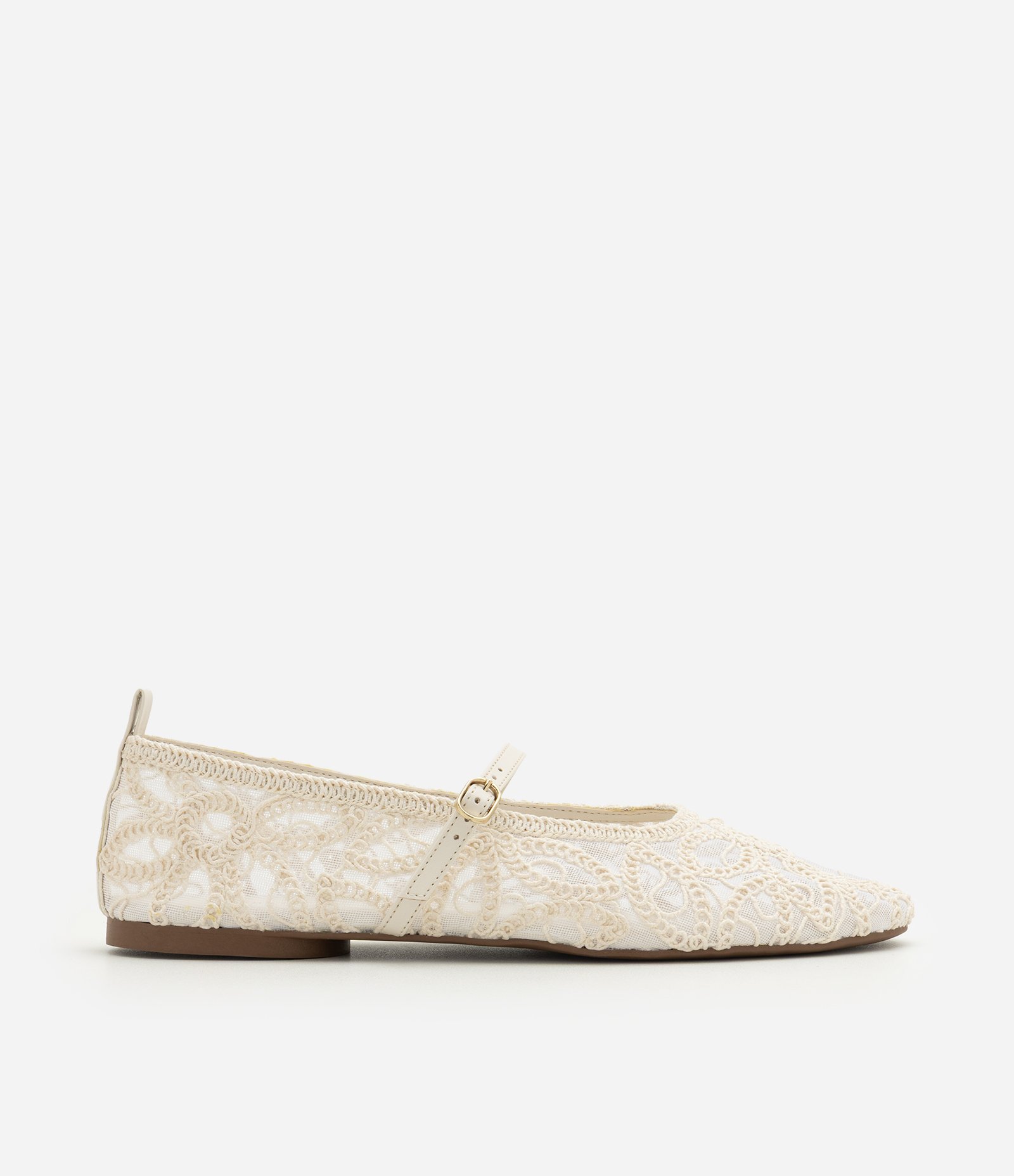Sapatilha Tramada em Crochê Off White 2