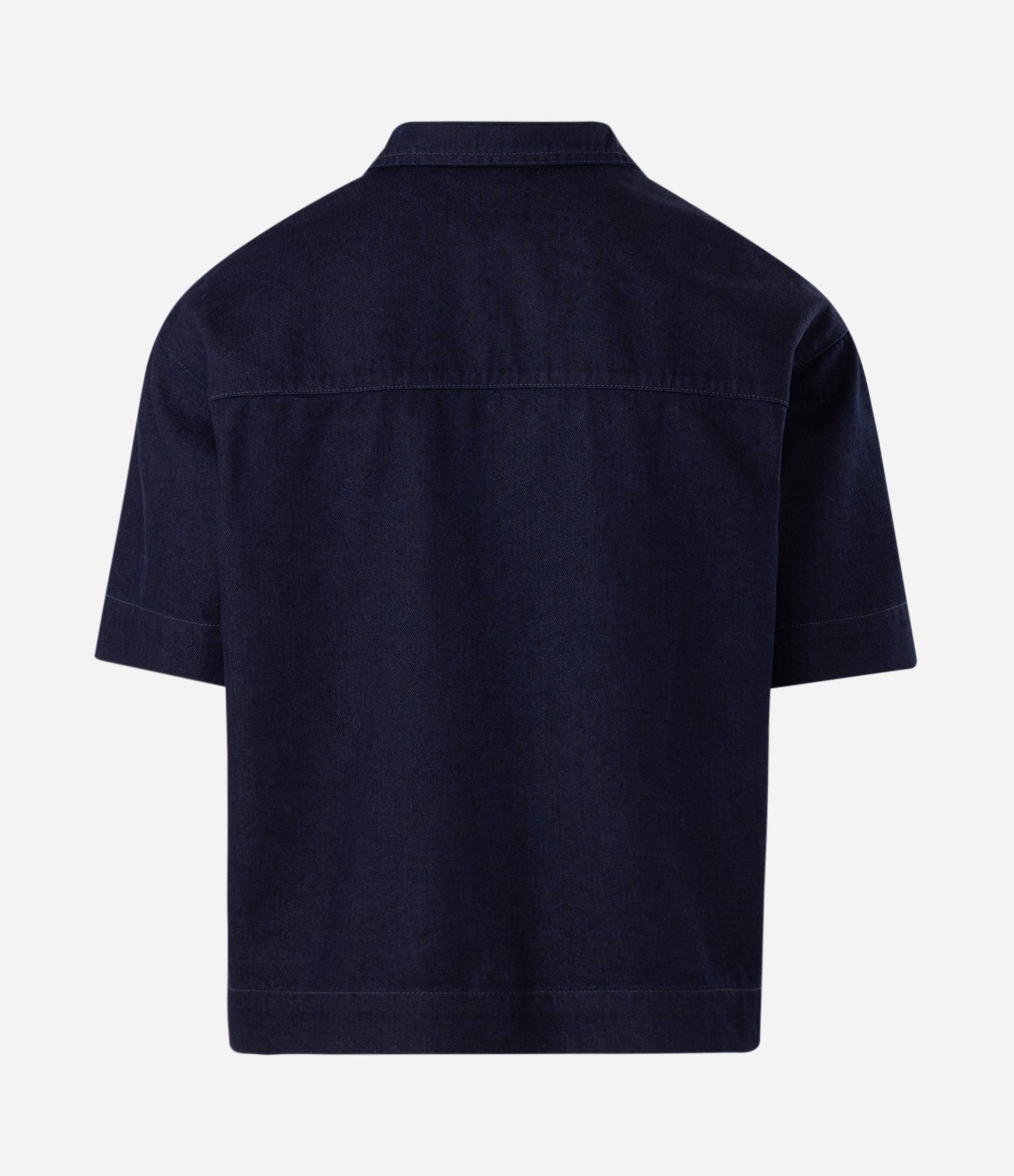 Camisa Boxy em Jeans com Fechamento por Botões Azul 6