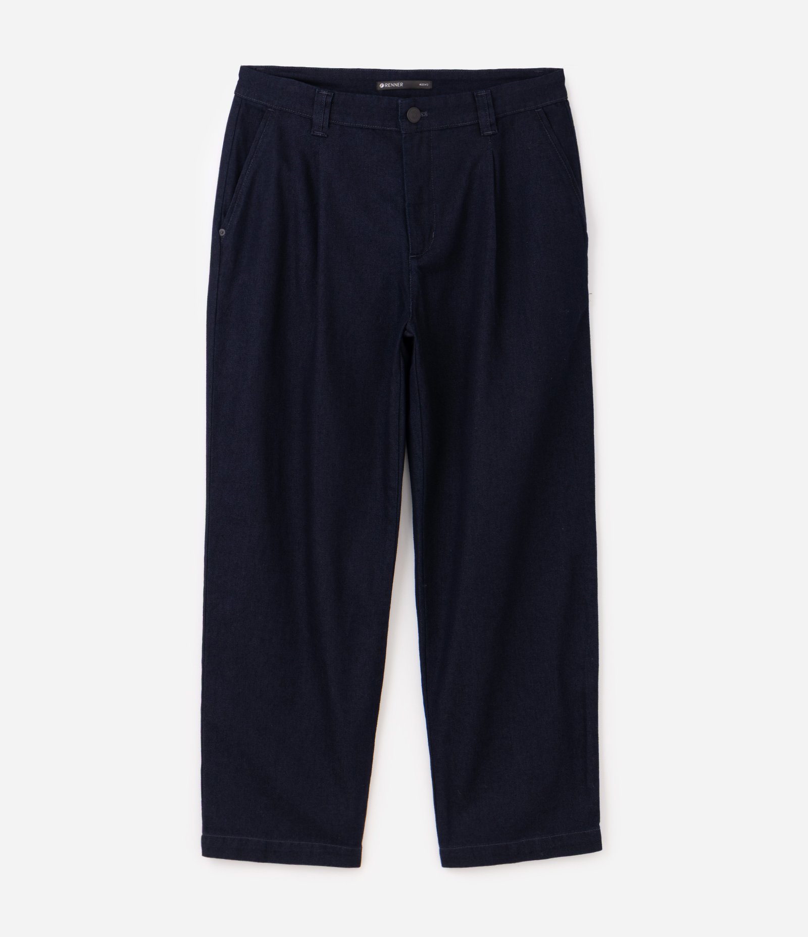 Calça Reta Jeans Semi Alfaiatada Azul 5