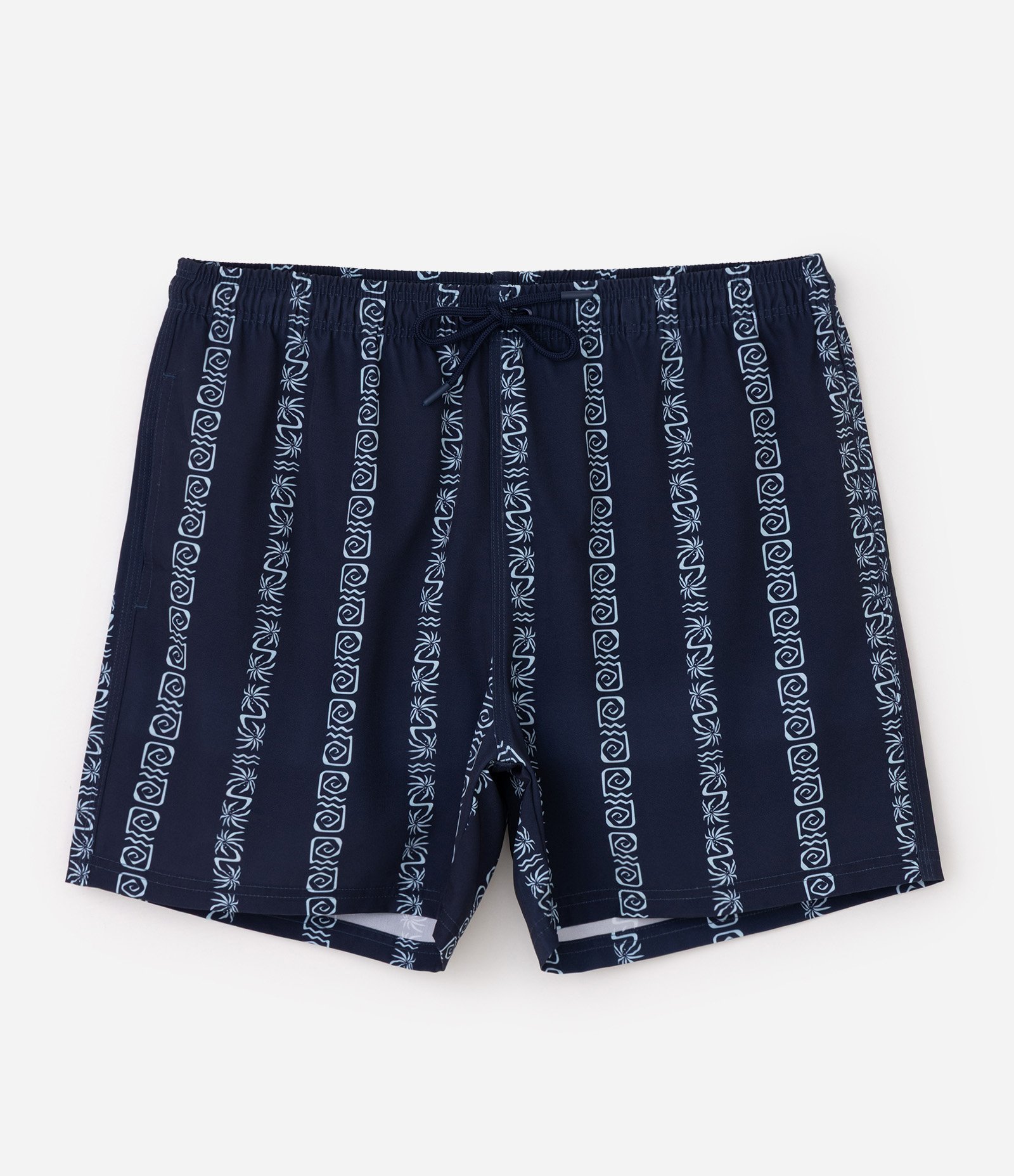 Bermuda de Banho com Estampa Étnica e Fundo Azul Azul 1