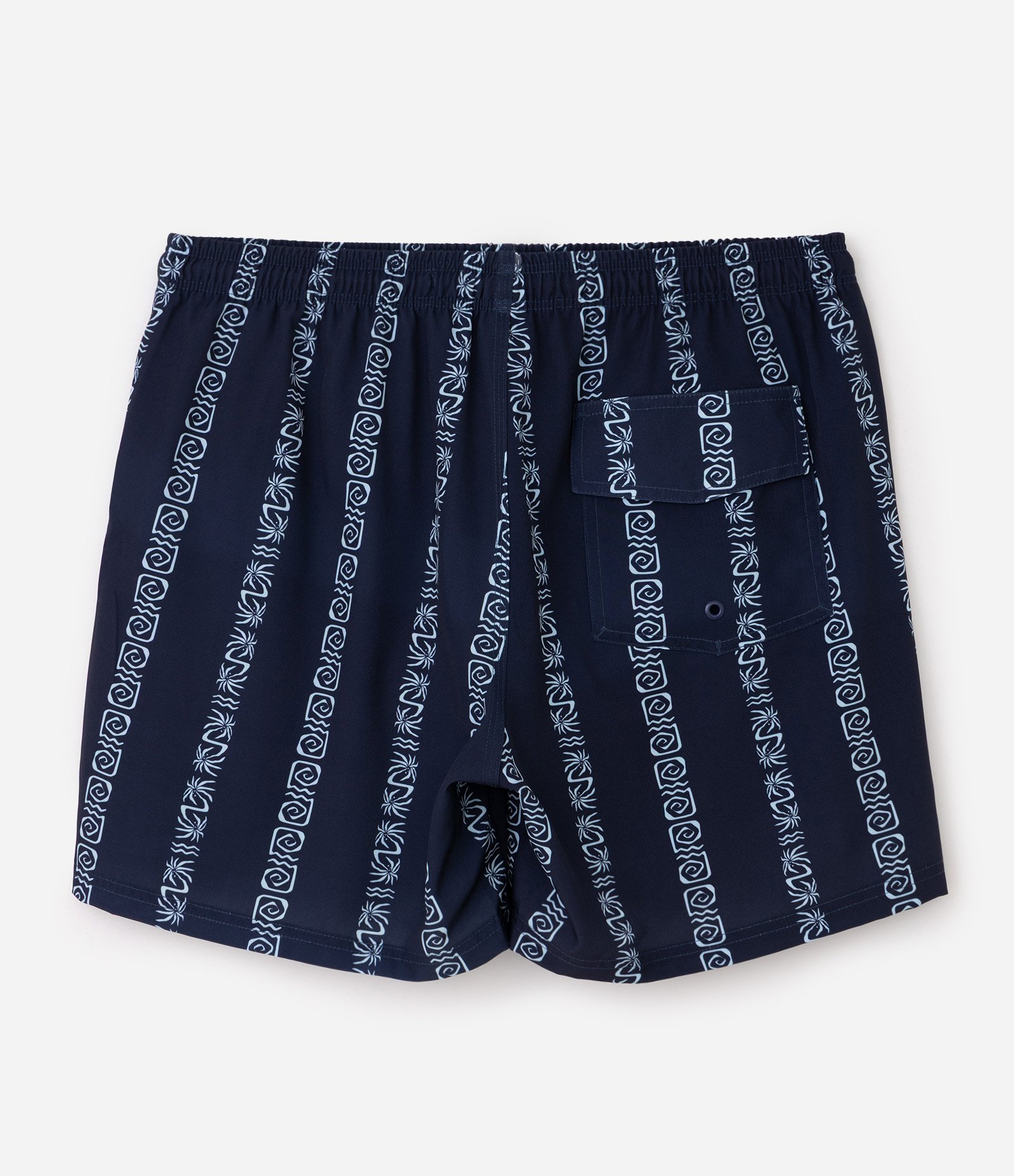 Bermuda de Banho com Estampa Étnica e Fundo Azul Azul 2