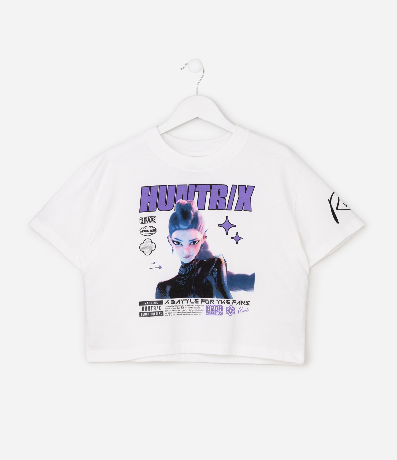 Camiseta Infantil Em Algodão K Pop Demon Hunters Estampa -Tam 6 a 14 Anos Branco 4