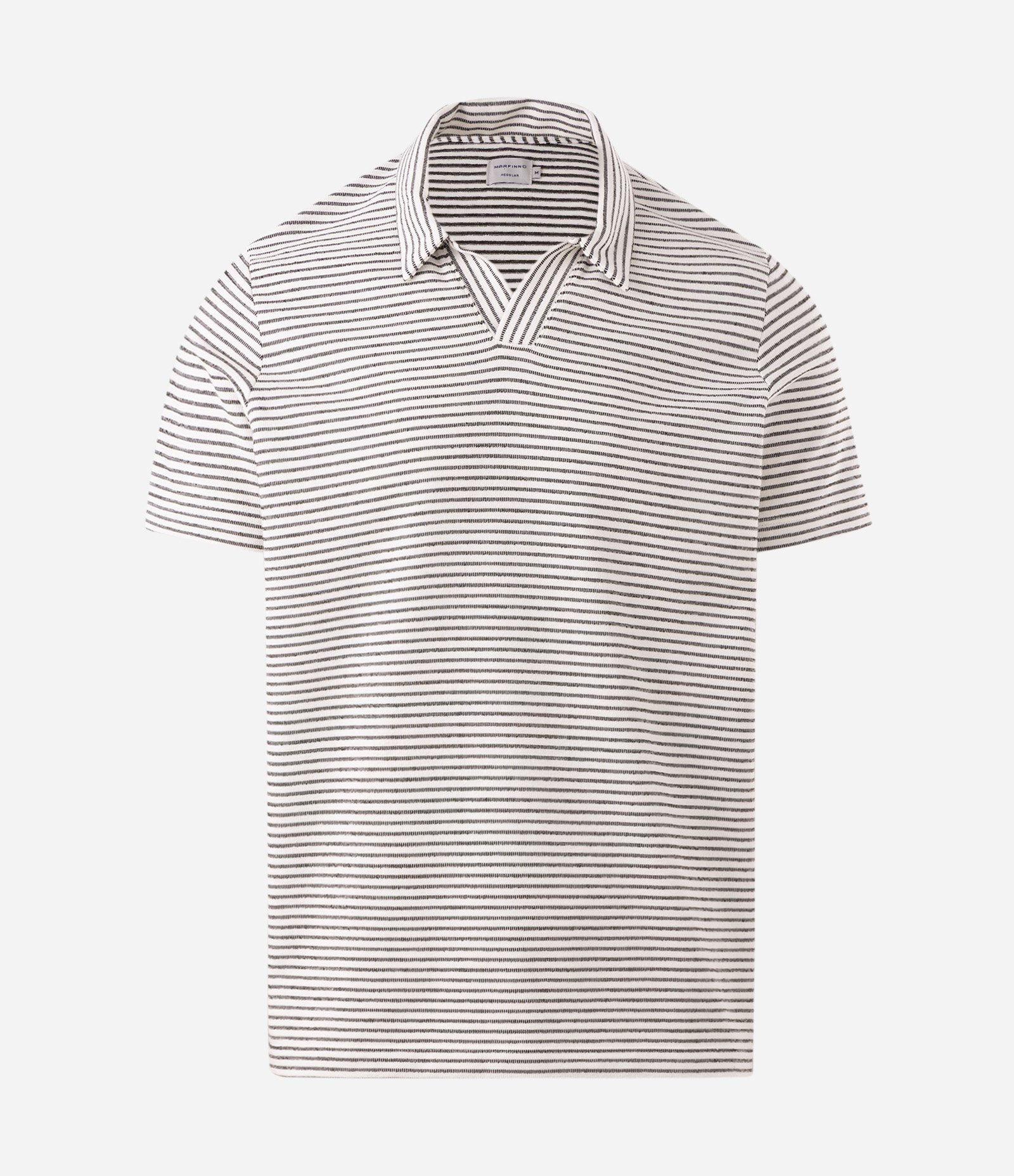 Camiseta Polo com Estampa Listrada Branco 5
