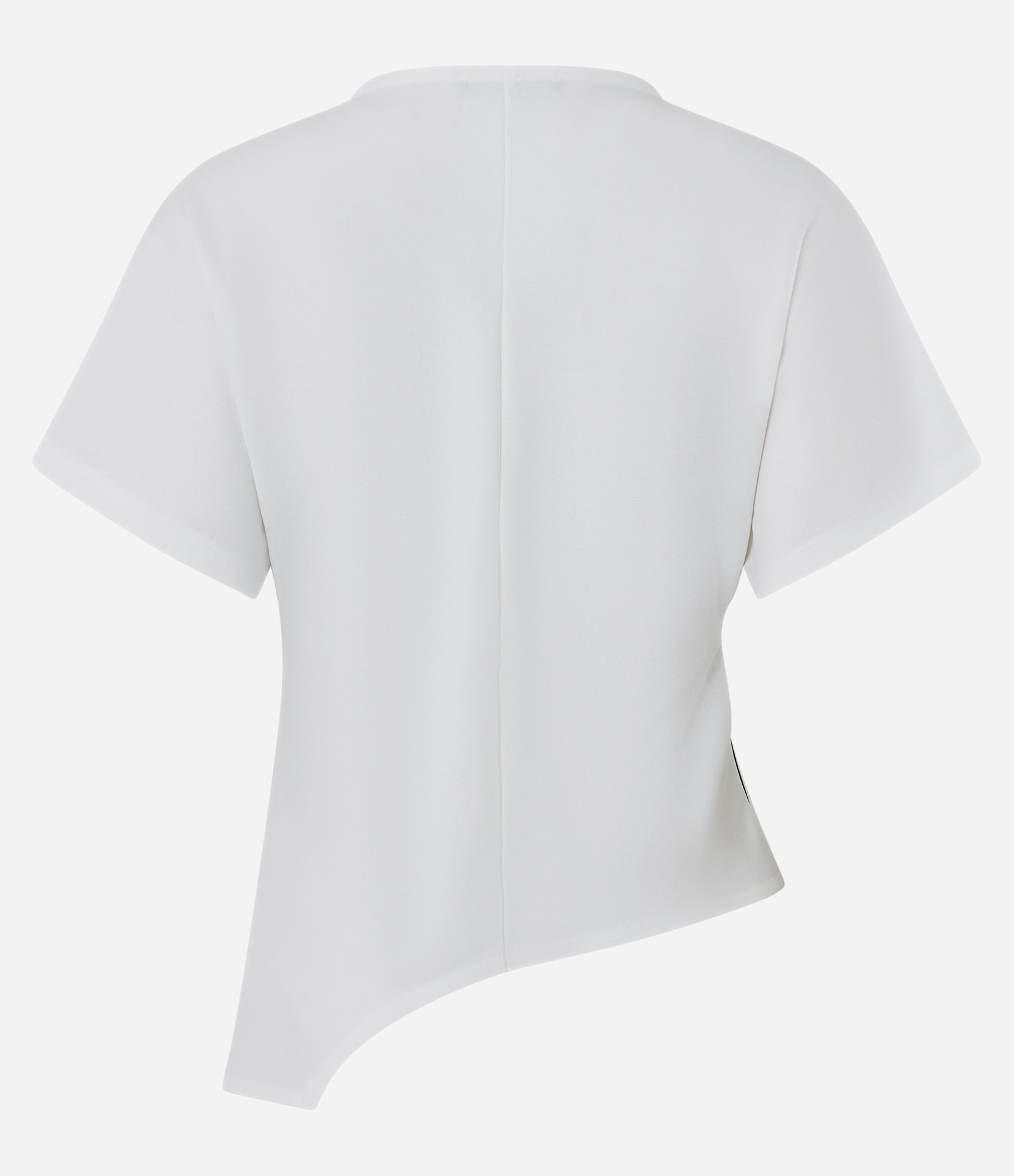 Blusa com Pregas Assimétricas e Recorte Contrastante Branco 6