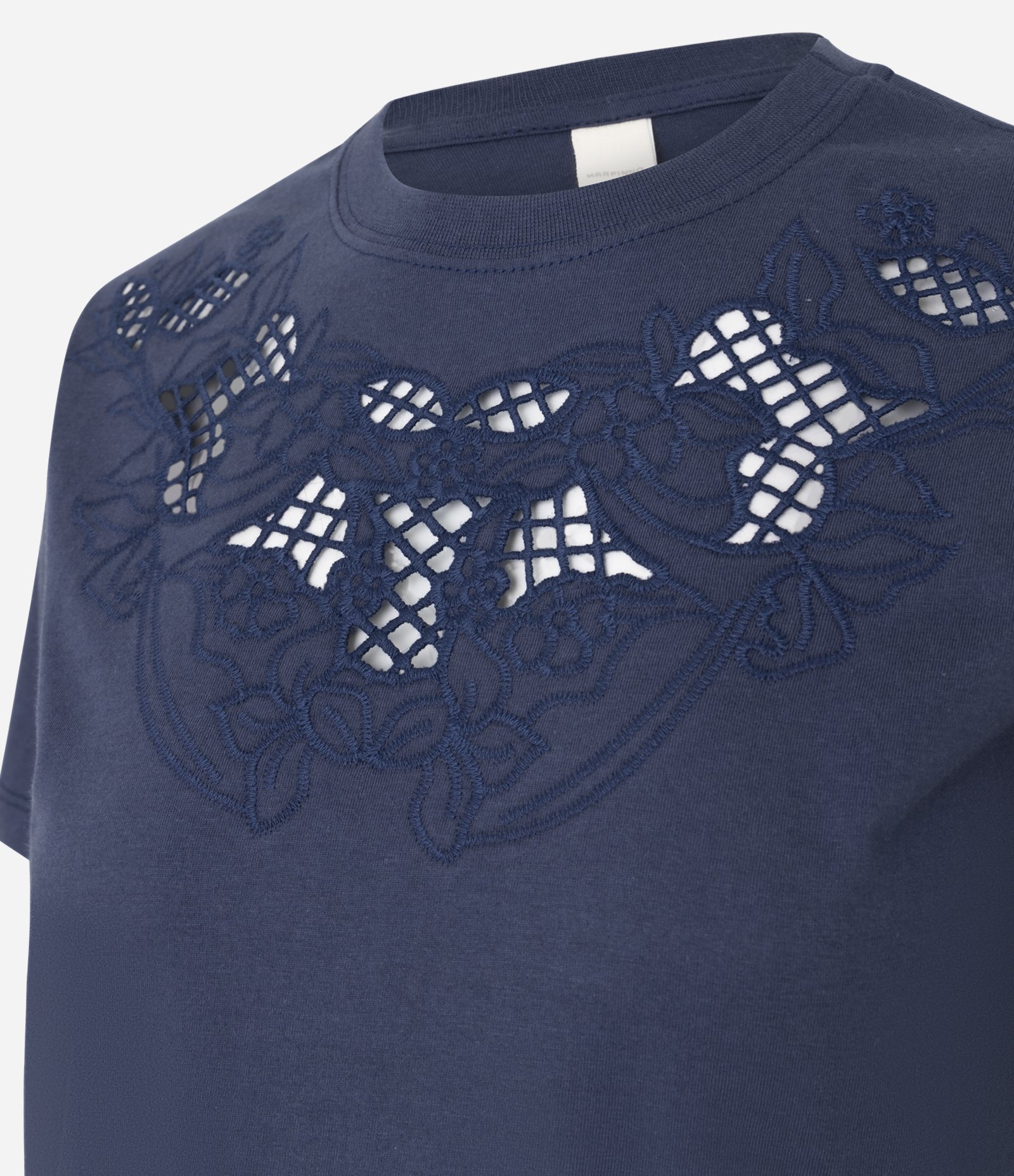 Blusa em Algodão com Bordado Richelieu Azul 6