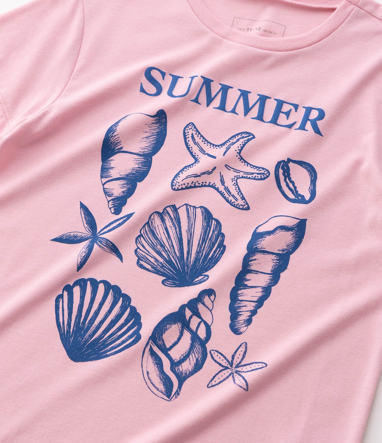Camiseta Infantil Em Algodão Summer Praiana - Tam 5 a 16 Anos Rosa 6