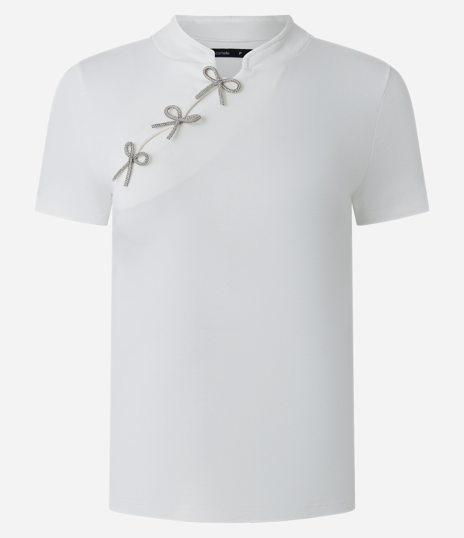 Blusa em Viscose com Aplicações de Laços Branco 4