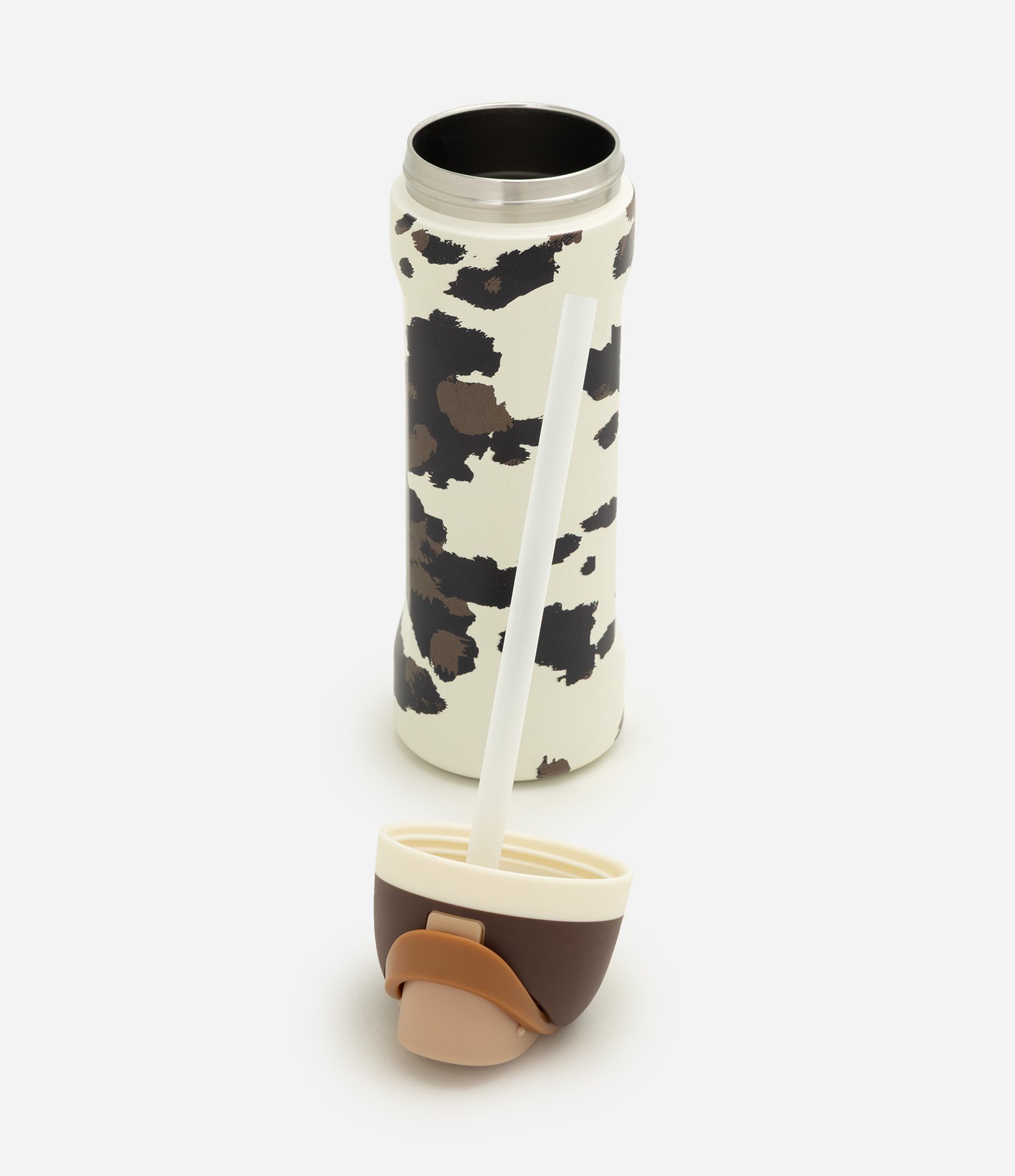 Garrafa Térmica em Metal com Estampa Animal Print 720ml Off White 3