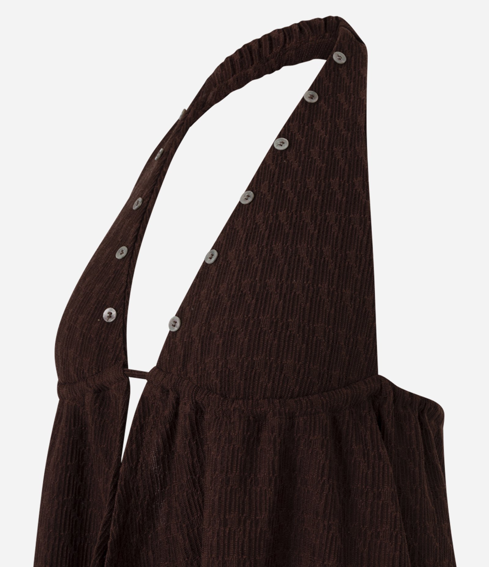 Blusa Frente Única com Pontas Assimétricas Marrom 6