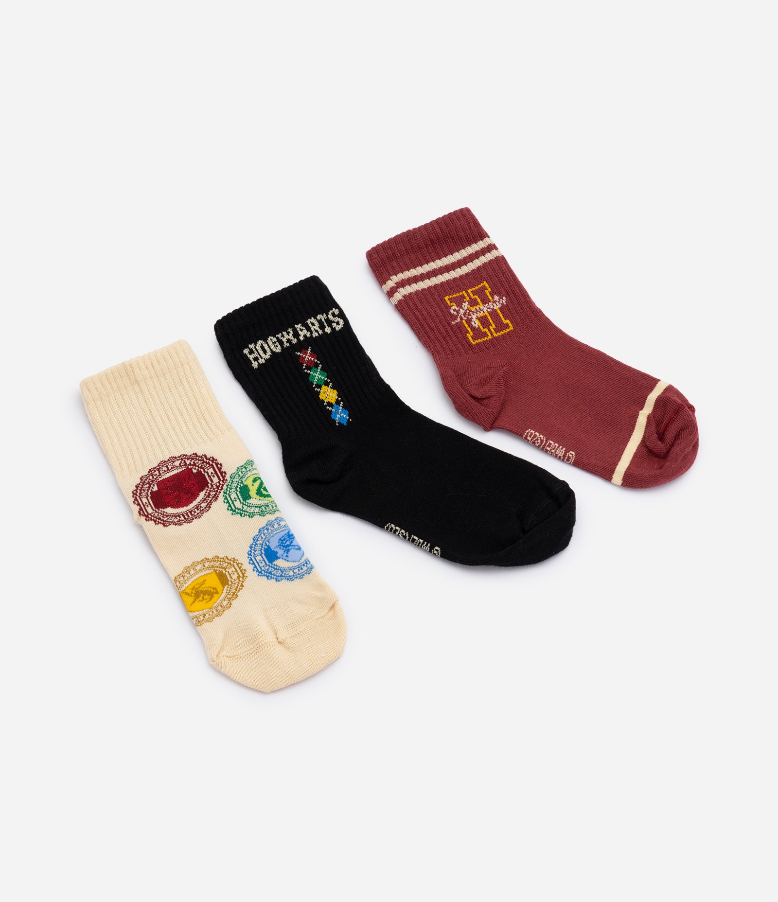 Kit 3 Meias Infantil Cano Médio Em Algodão Harry Potter - Tam 19 Ao 34 Multicores 1