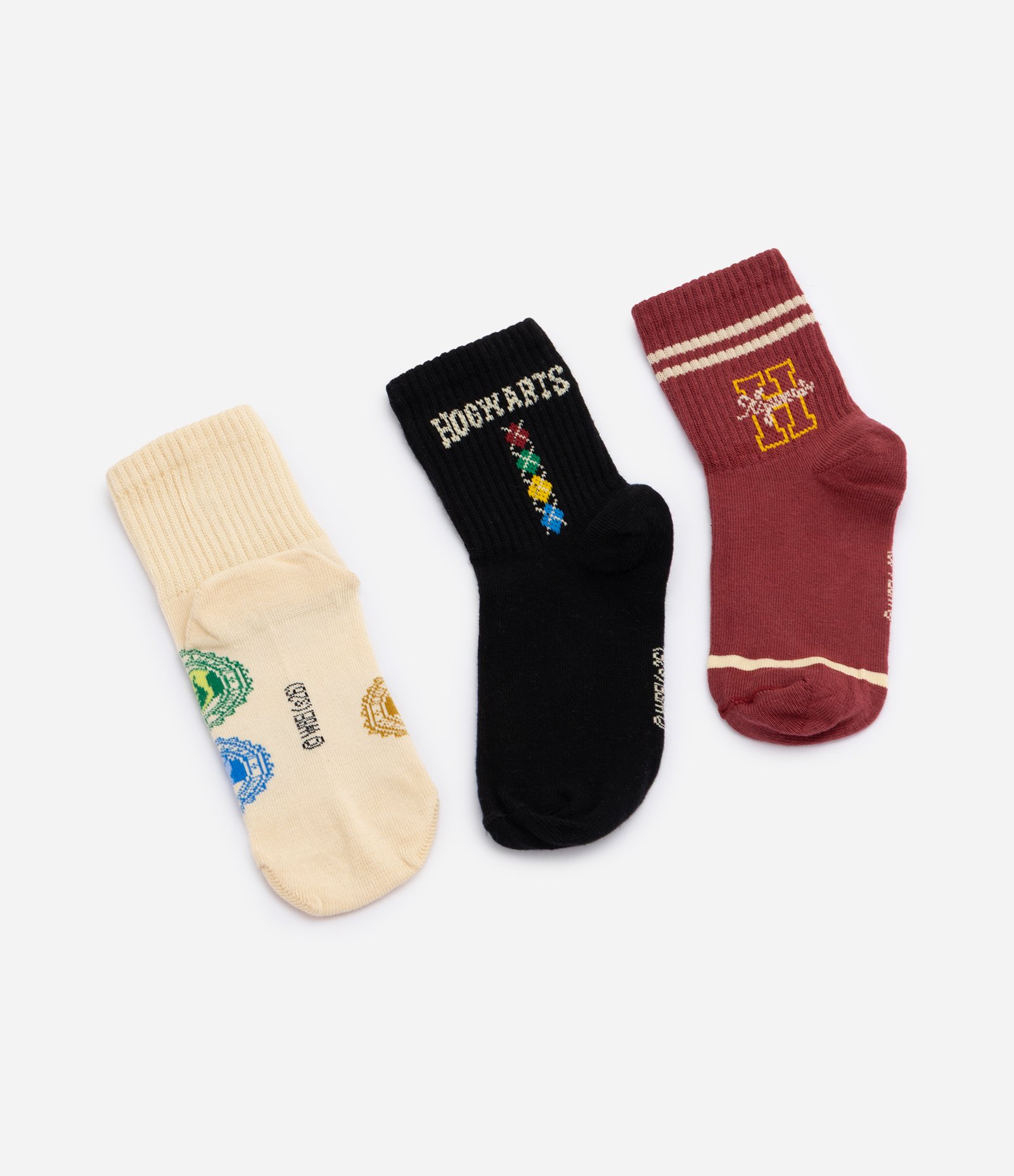 Kit 3 Meias Infantil Cano Médio Em Algodão Harry Potter - Tam 19 Ao 34 Multicores 2