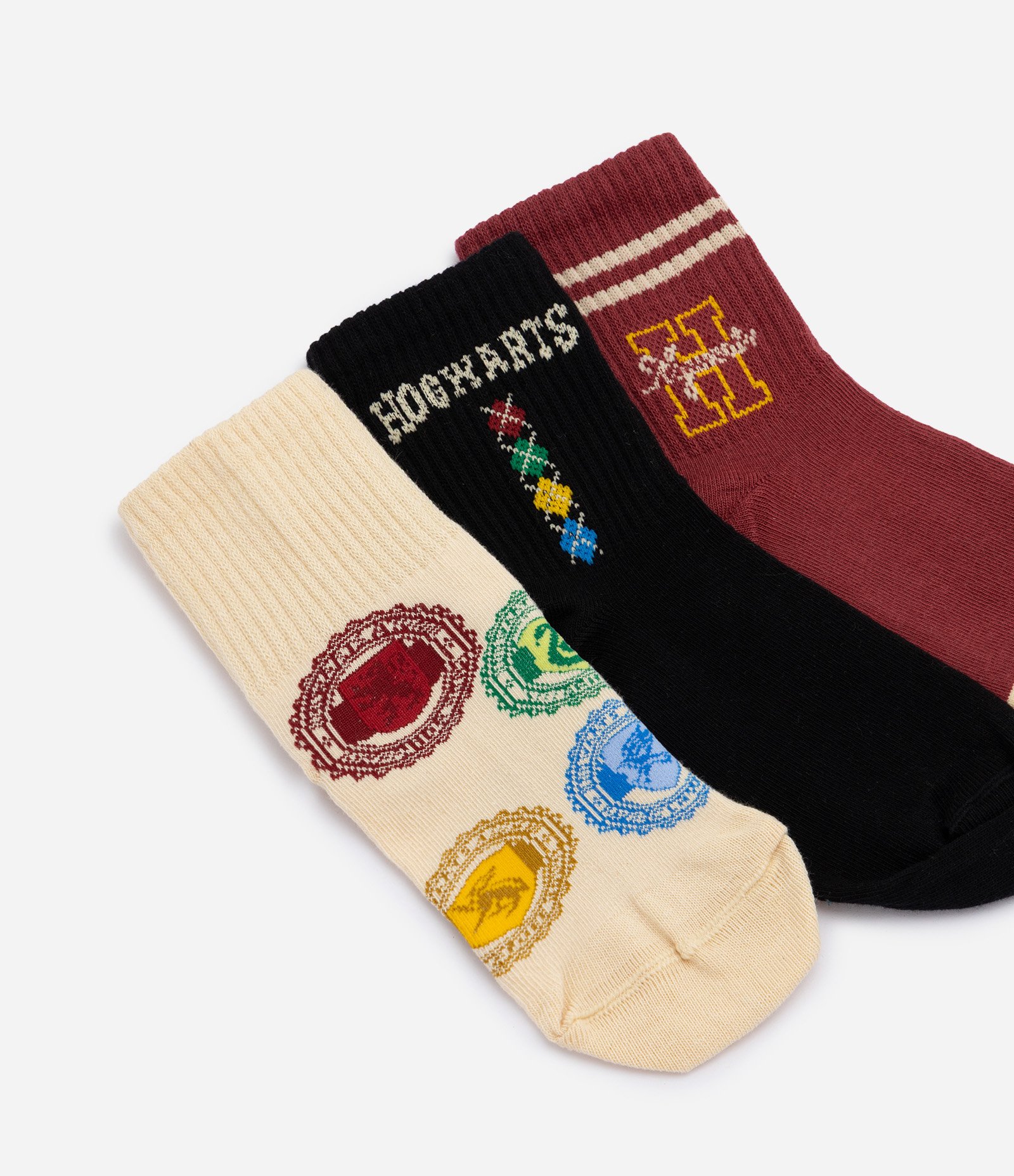 Kit 3 Meias Infantil Cano Médio Em Algodão Harry Potter - Tam 19 Ao 34 Multicores 3