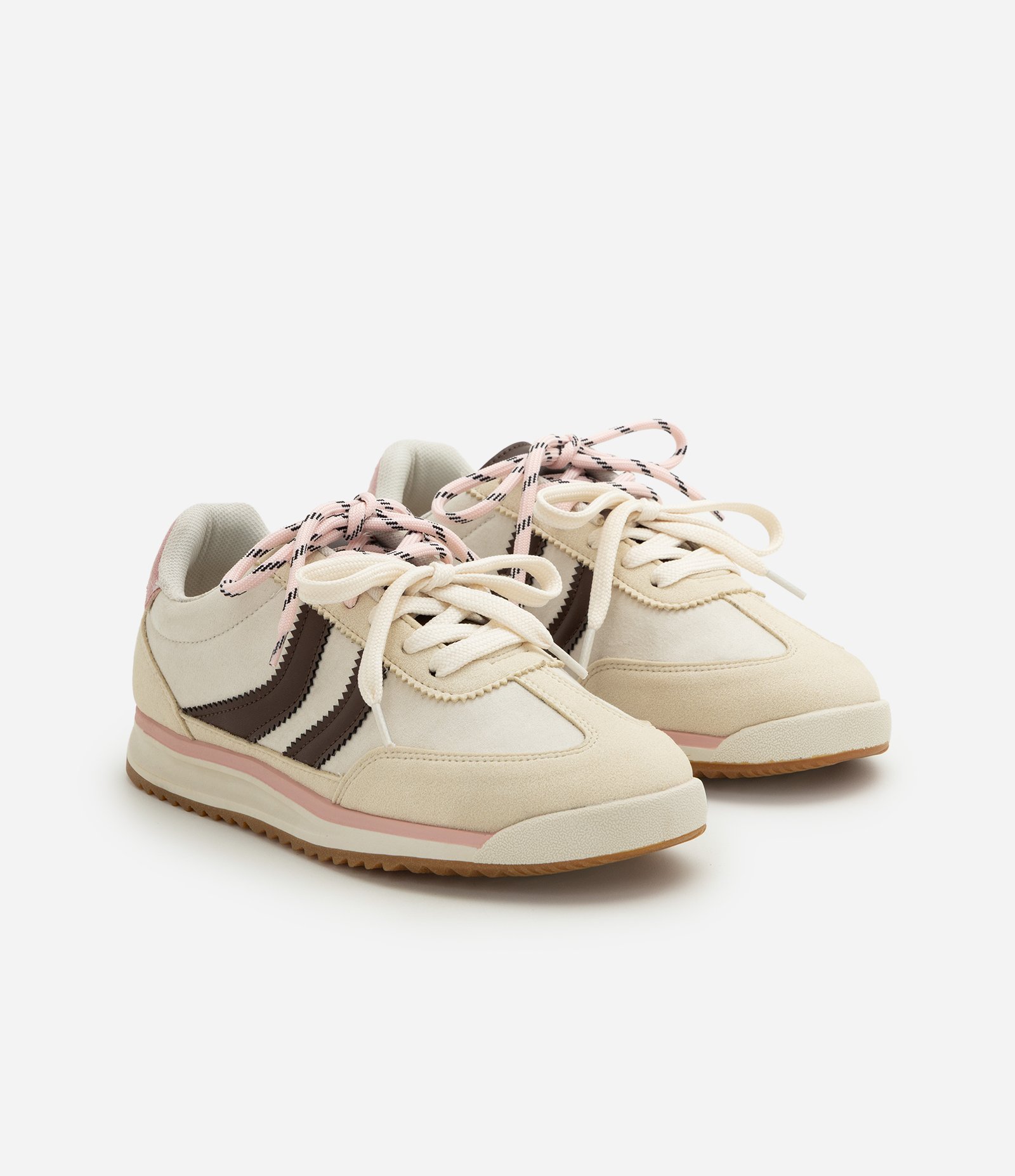 Tênis Jogging Vintage em Algodão com Cabedal Franzido Off White 2