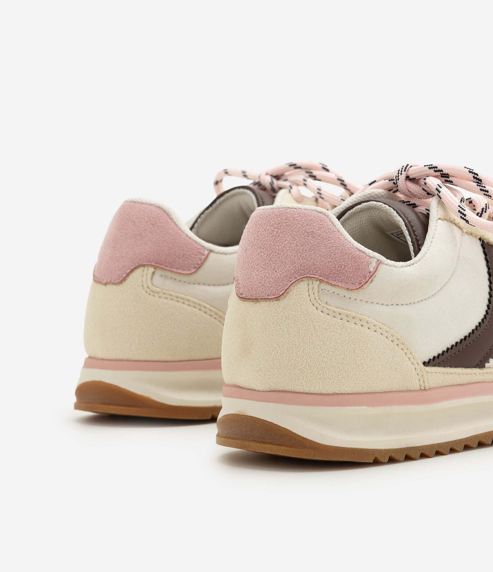 Tênis Jogging Vintage em Algodão com Cabedal Franzido Off White 4
