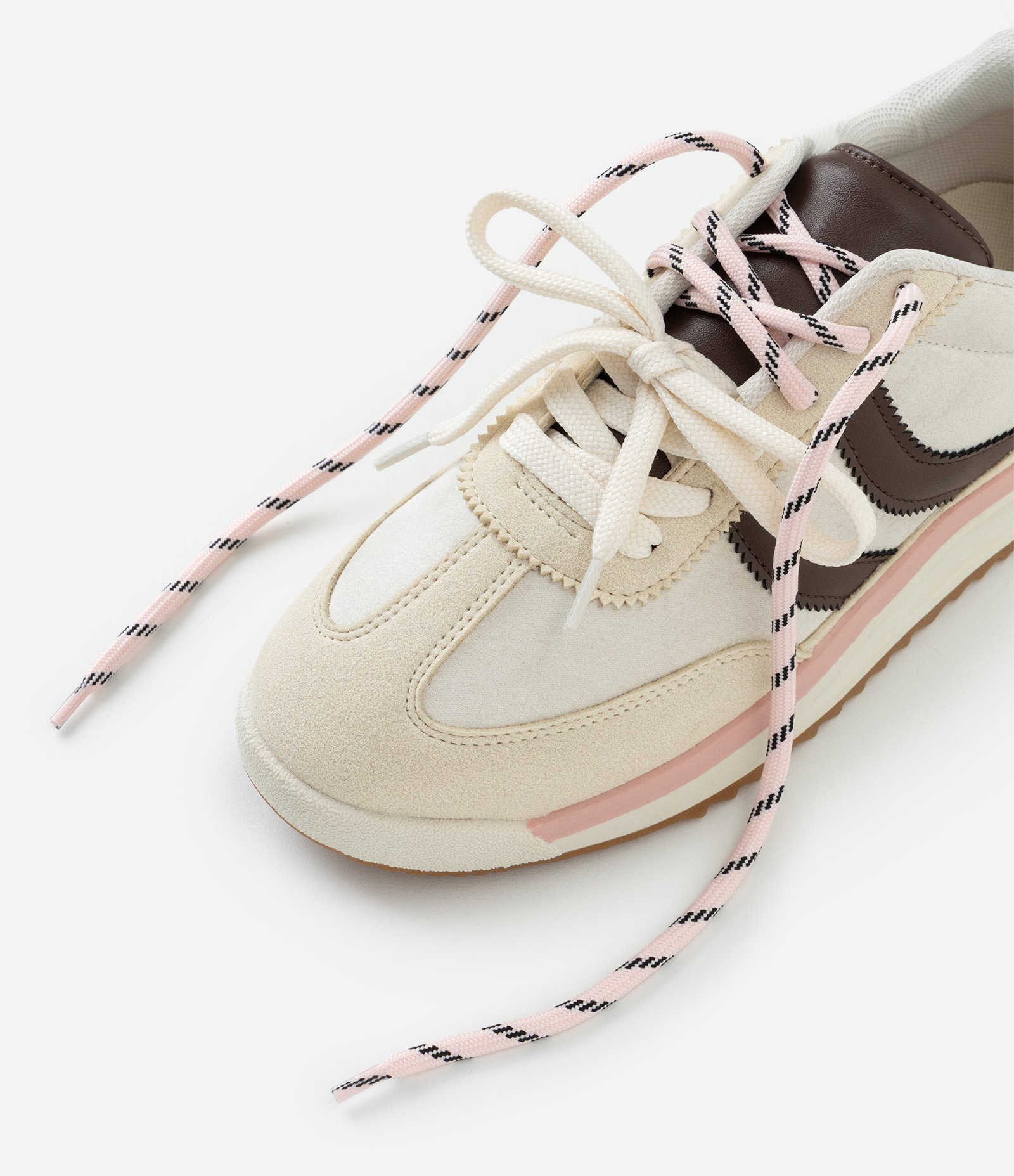 Tênis Jogging Vintage em Algodão com Cabedal Franzido Off White 5