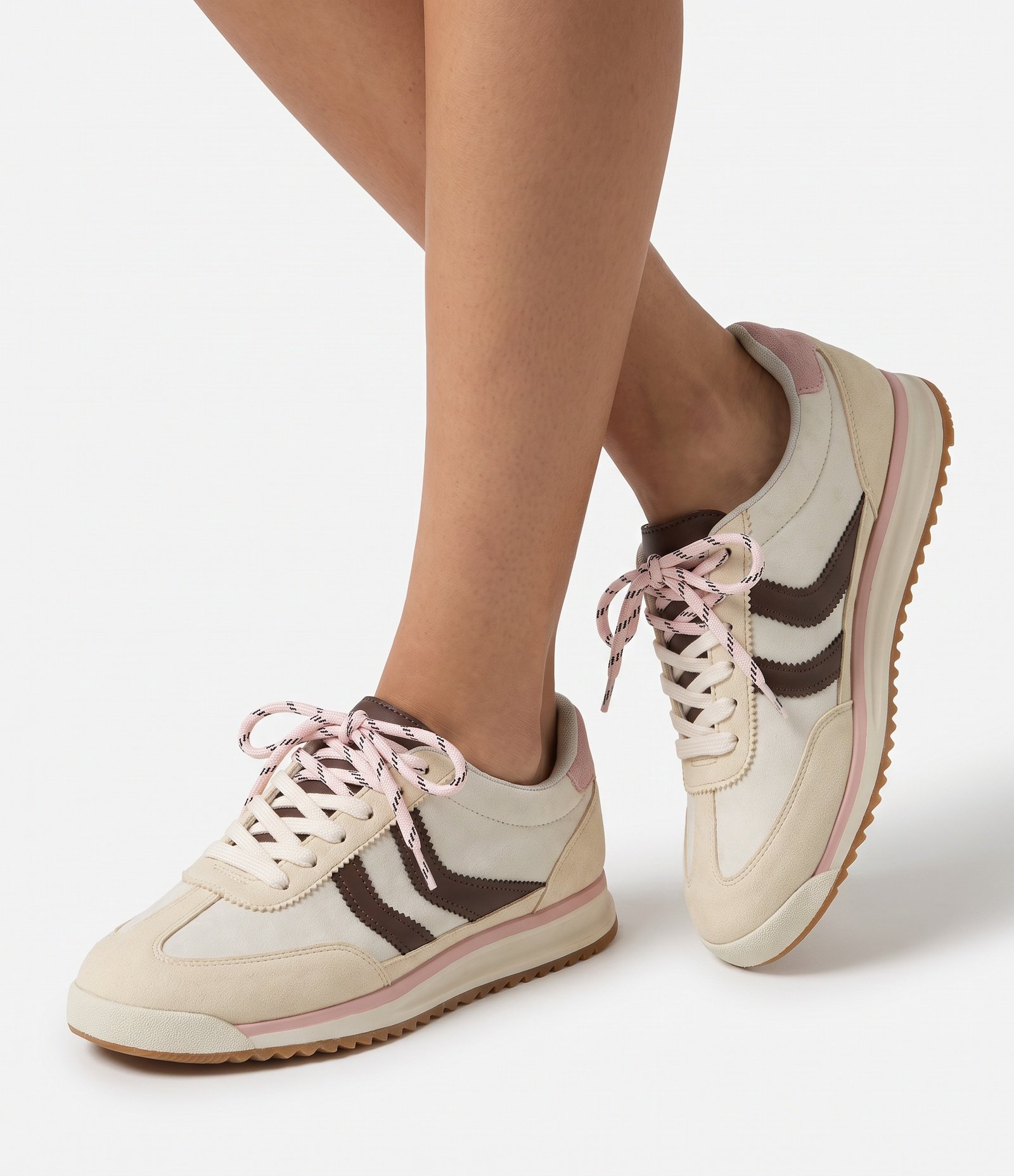 Tênis Jogging Vintage em Algodão com Recortes Contrastantes Off White 2