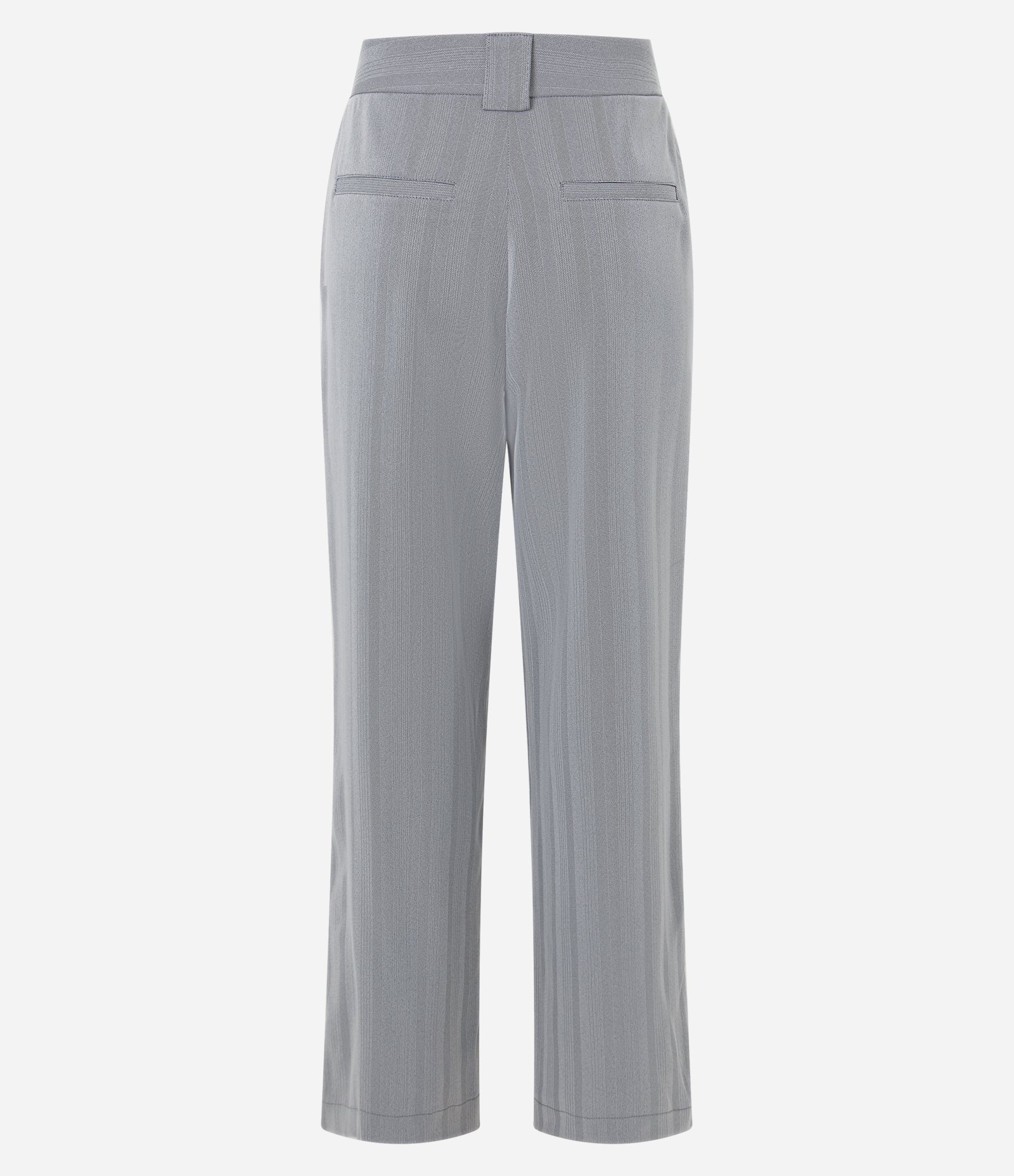 Calça Wide Alfaiatada com Estampa Espinha de Peixe Cinza 7