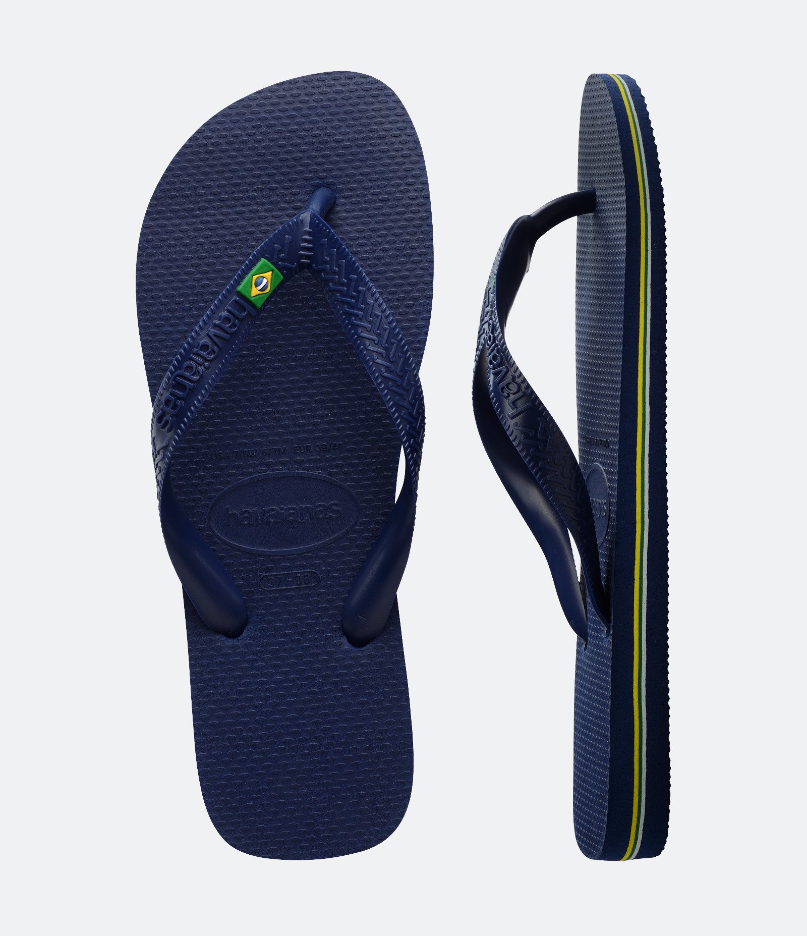 Chinelo Havaianas de Tiras com Bandeira do Brasil Azul 3