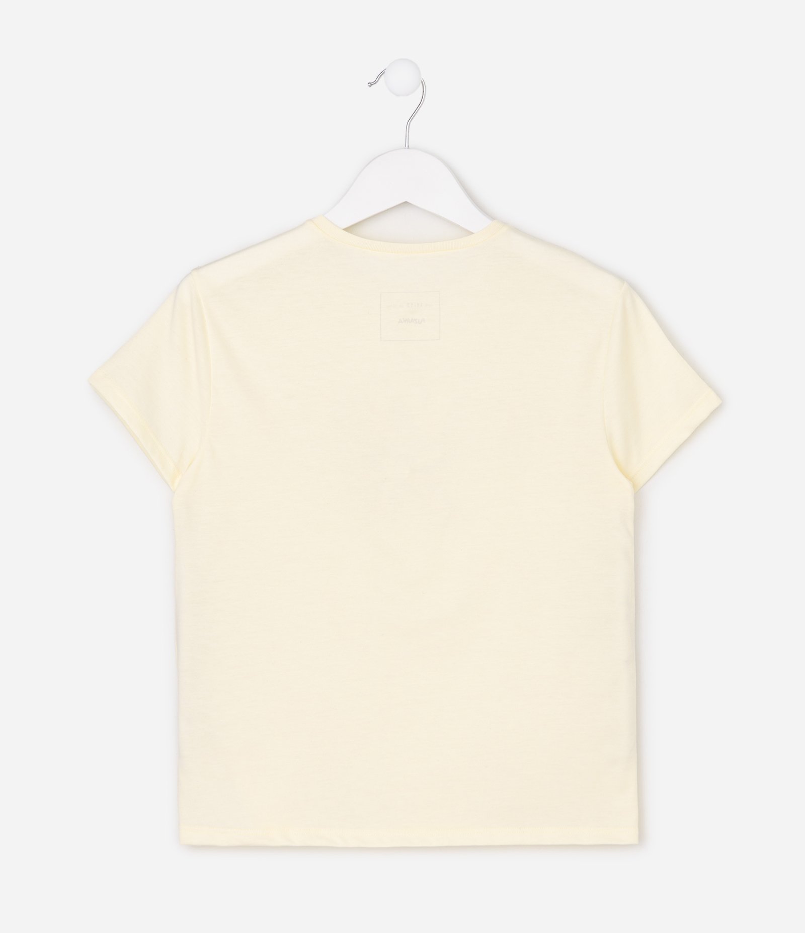 Camiseta Infantil com Lettering Lovely - Tam 5 a 16 Anos Amarelo 3
