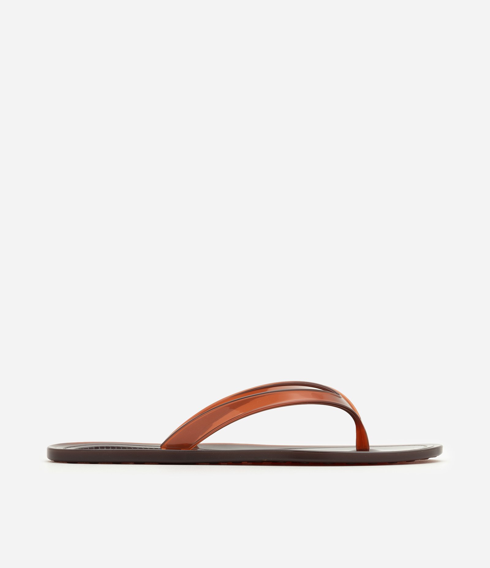 Rasteira Mule com Tiras Transparentes Caramelo 1