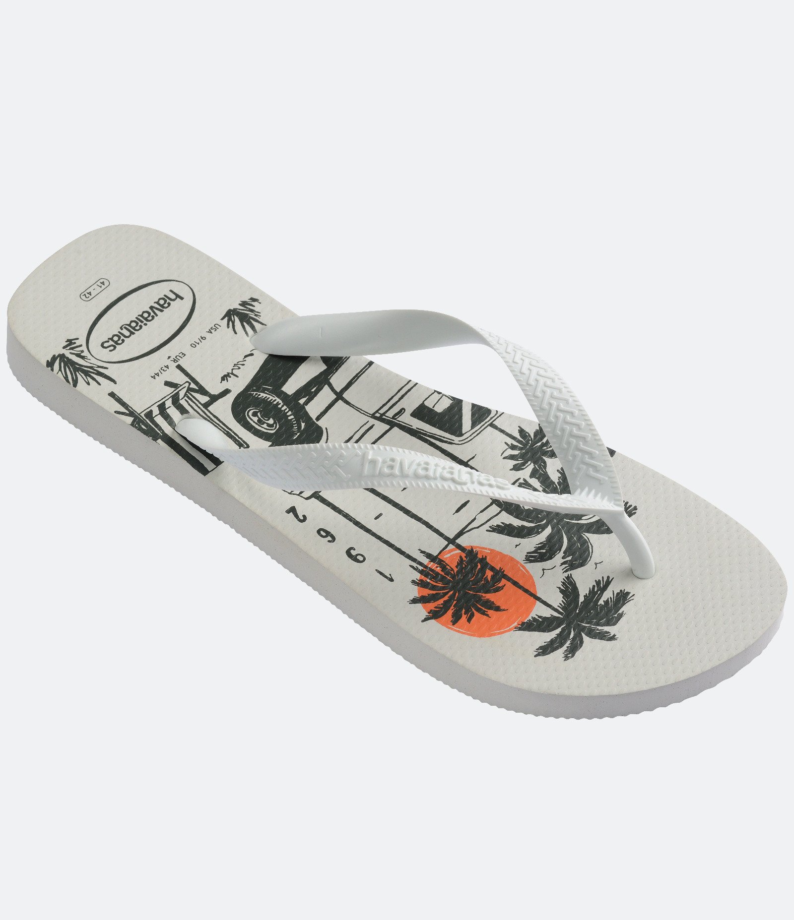 Chinelo Havaianas Aloha com Estampa Tropical Branco 2