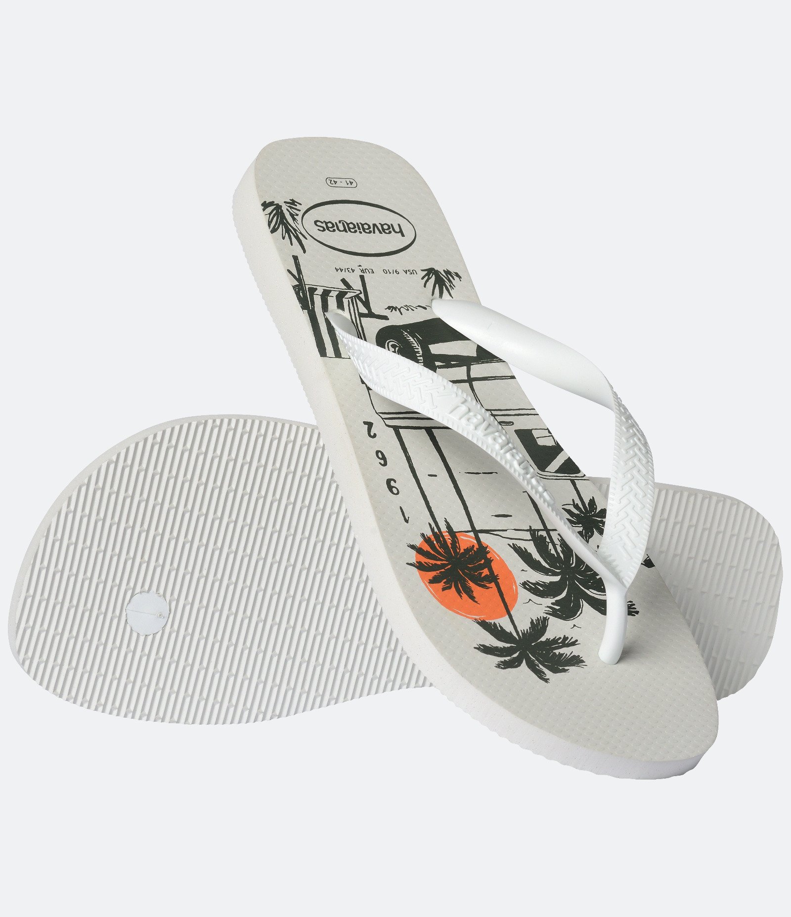 Chinelo Havaianas Aloha com Estampa Tropical Branco 3