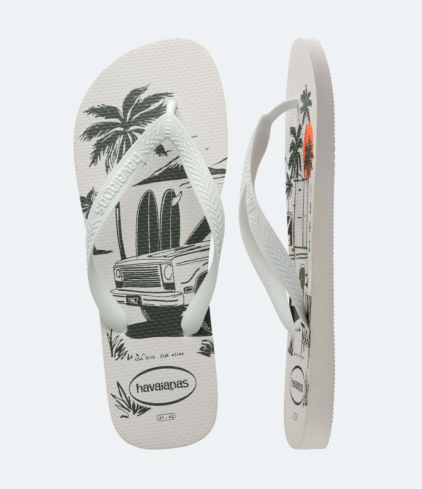 Chinelo Havaianas Aloha com Estampa Tropical Branco 4