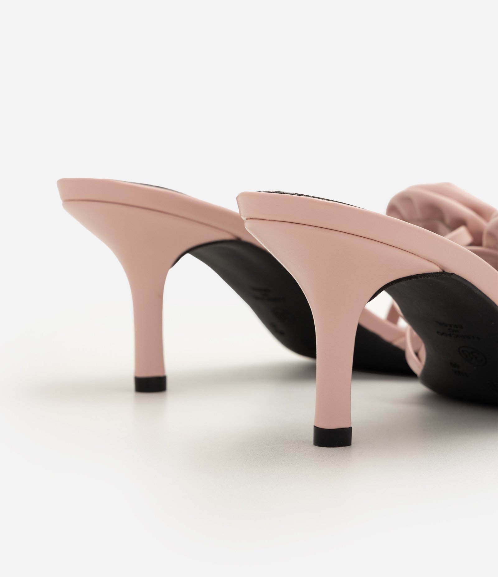 Sandália Mule em PU com Flor 3D Rosa 3