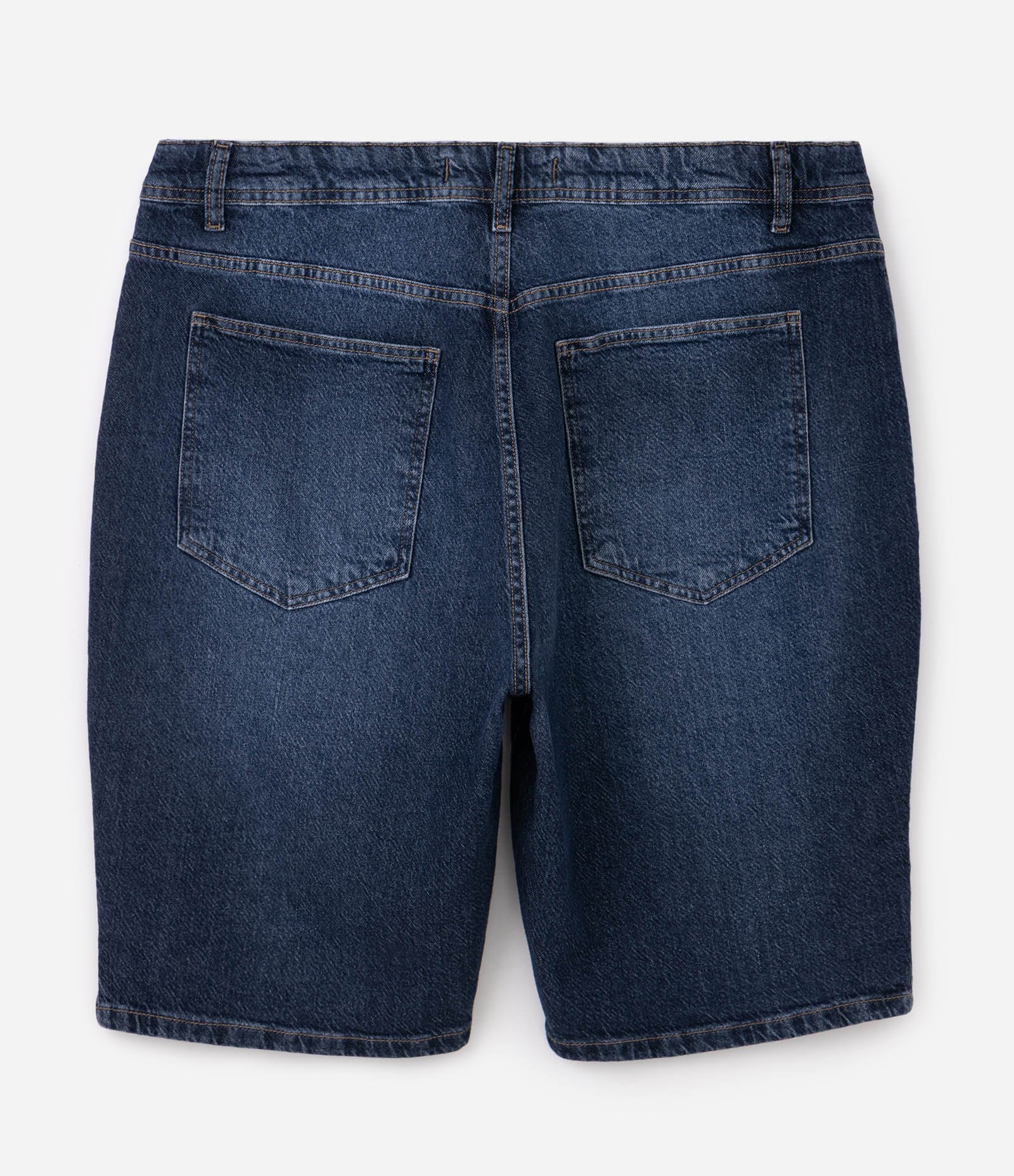 Bermuda Ciclista em Jeans com Abertura Lateral Curve & Plus Size Azul Escuro 2