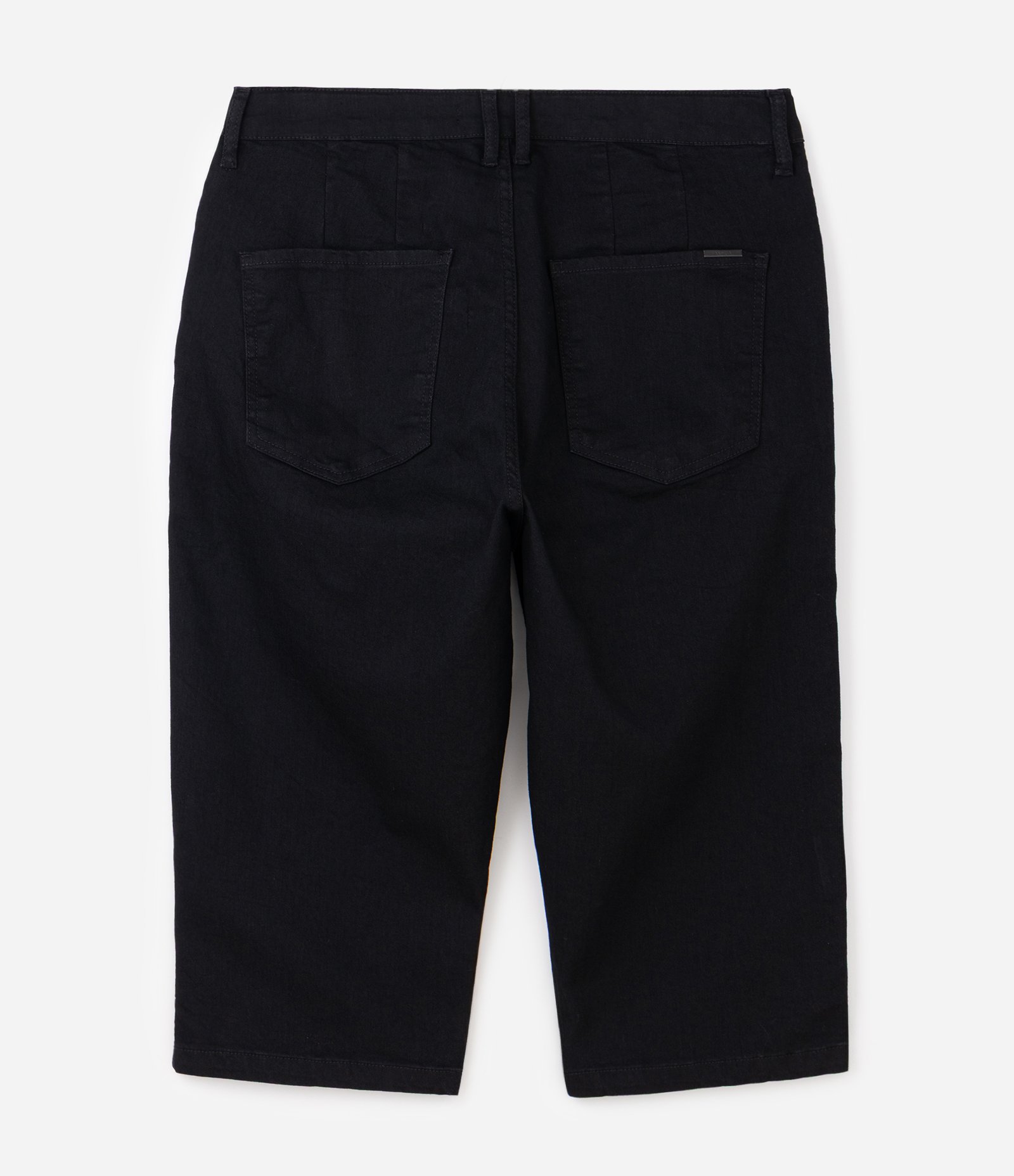Calça Corsário Jeans Black com Cauda Longa Curve & Plus Size Preto 2
