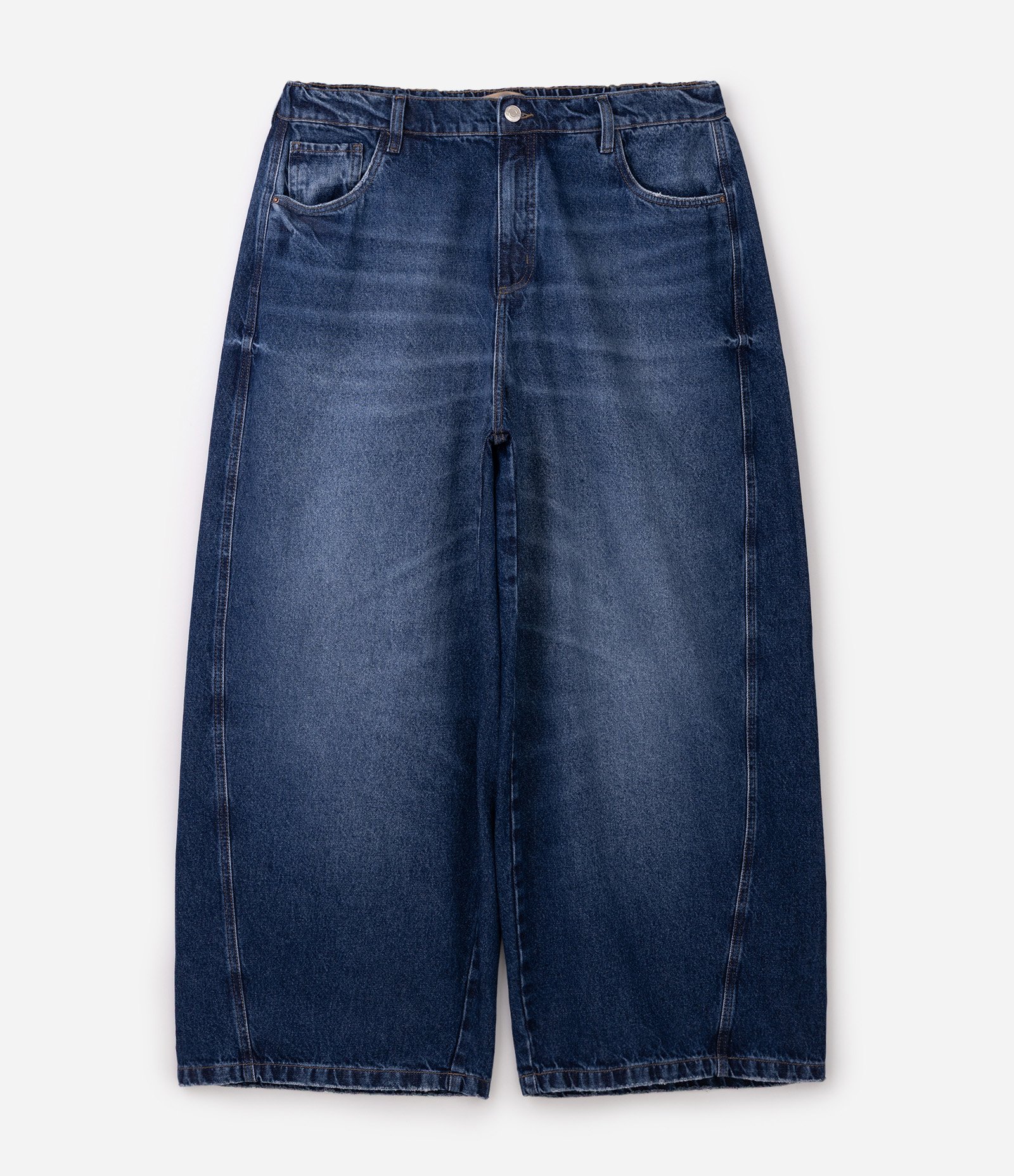 Calça Balloon Jeans Curve & Plus Size Azul 1
