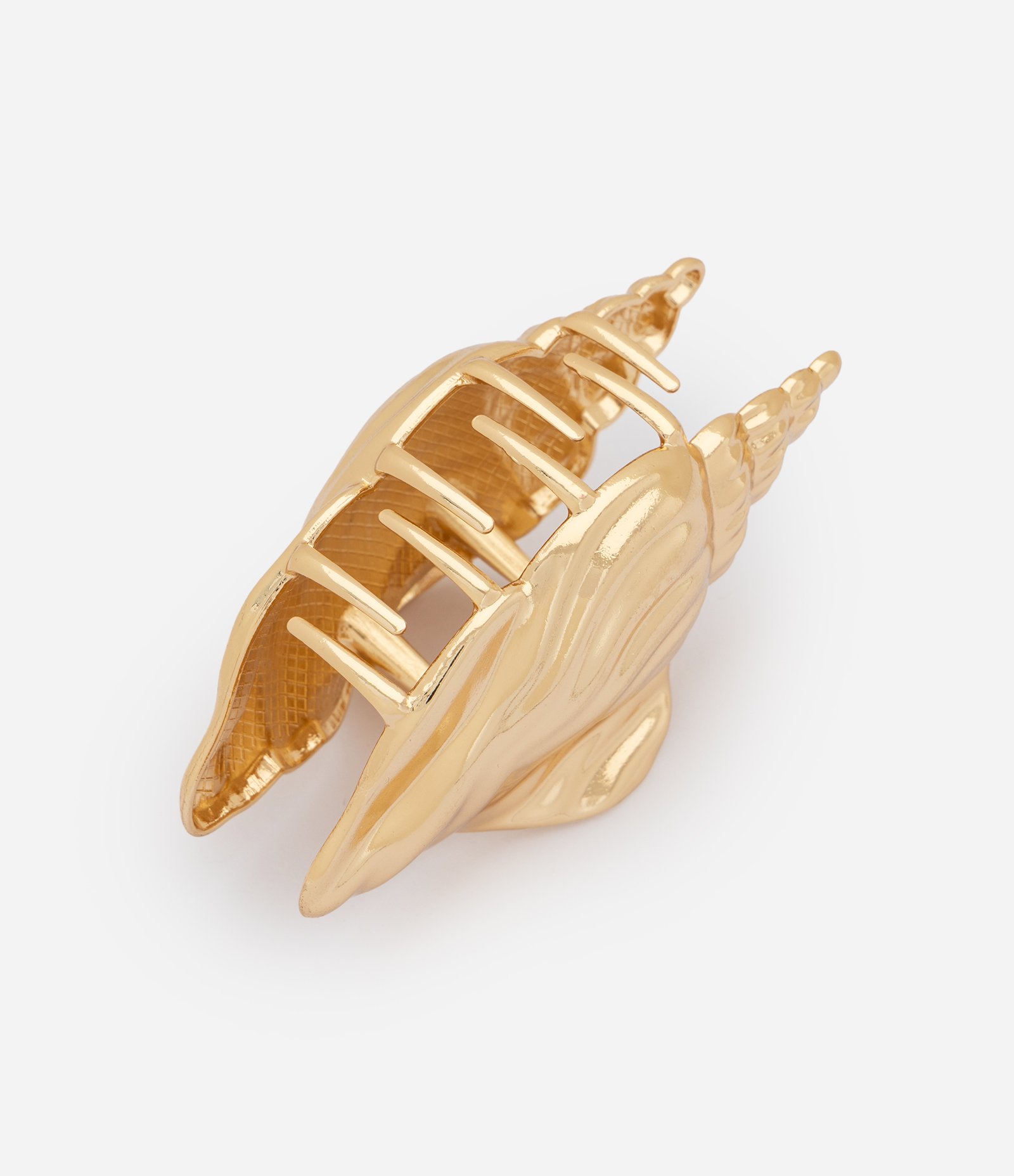 Piranha de Cabelo com Formato de Concha Dourado 2