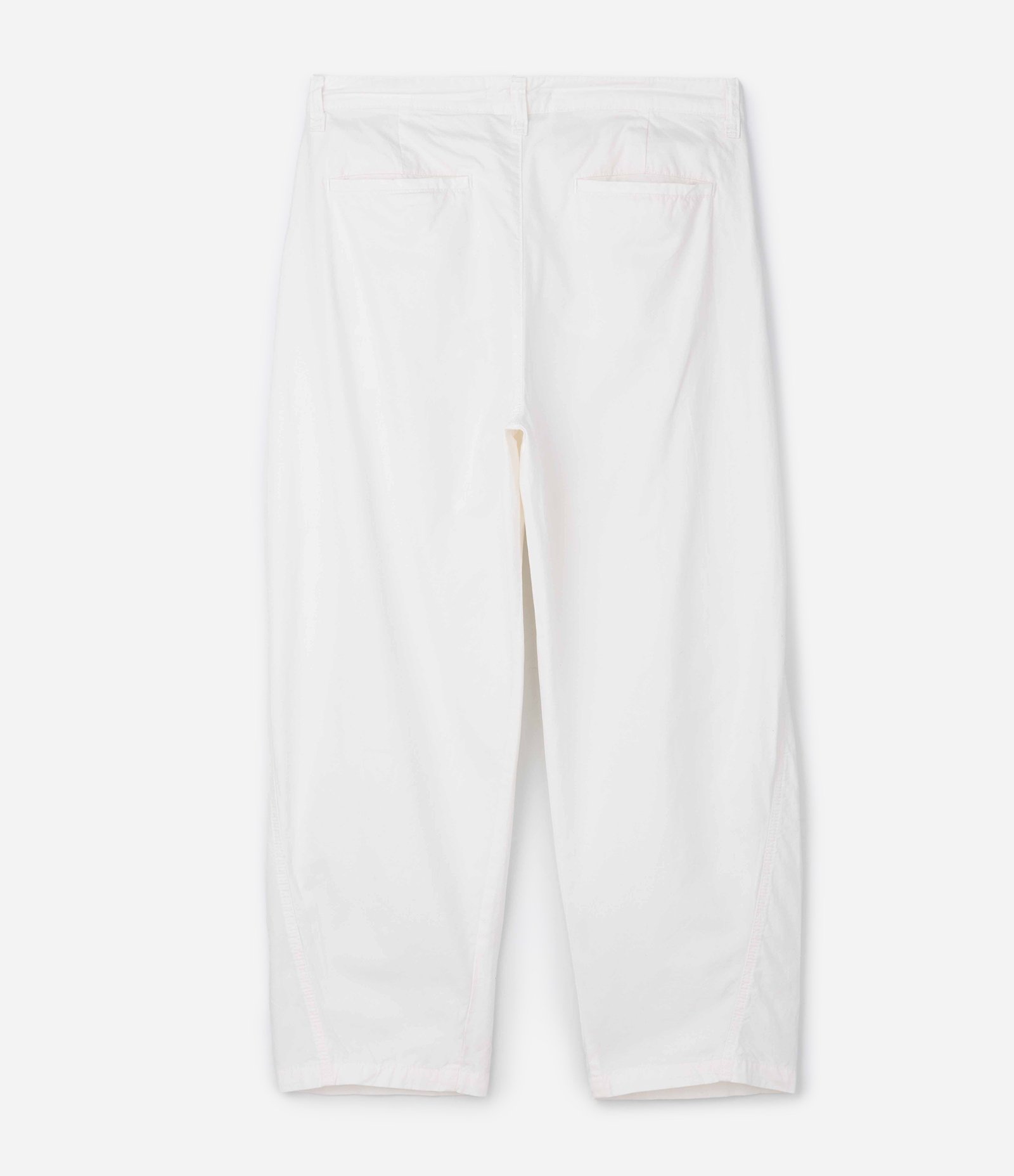 Calça Wide em Sarja com Pregas Frontais Branco 6