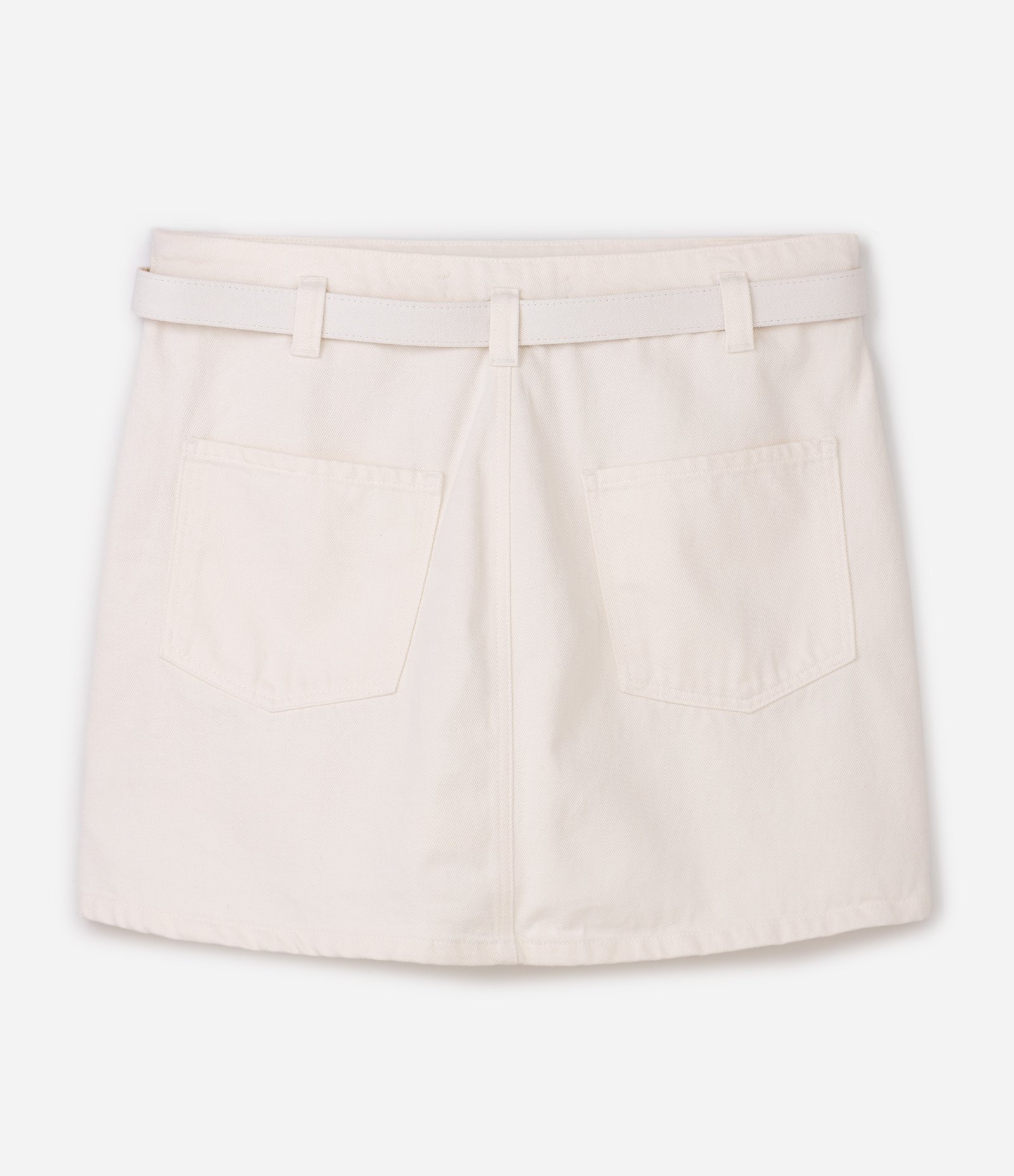 Saia em Sarja com Cinto Curve & Plus Size Branco 2